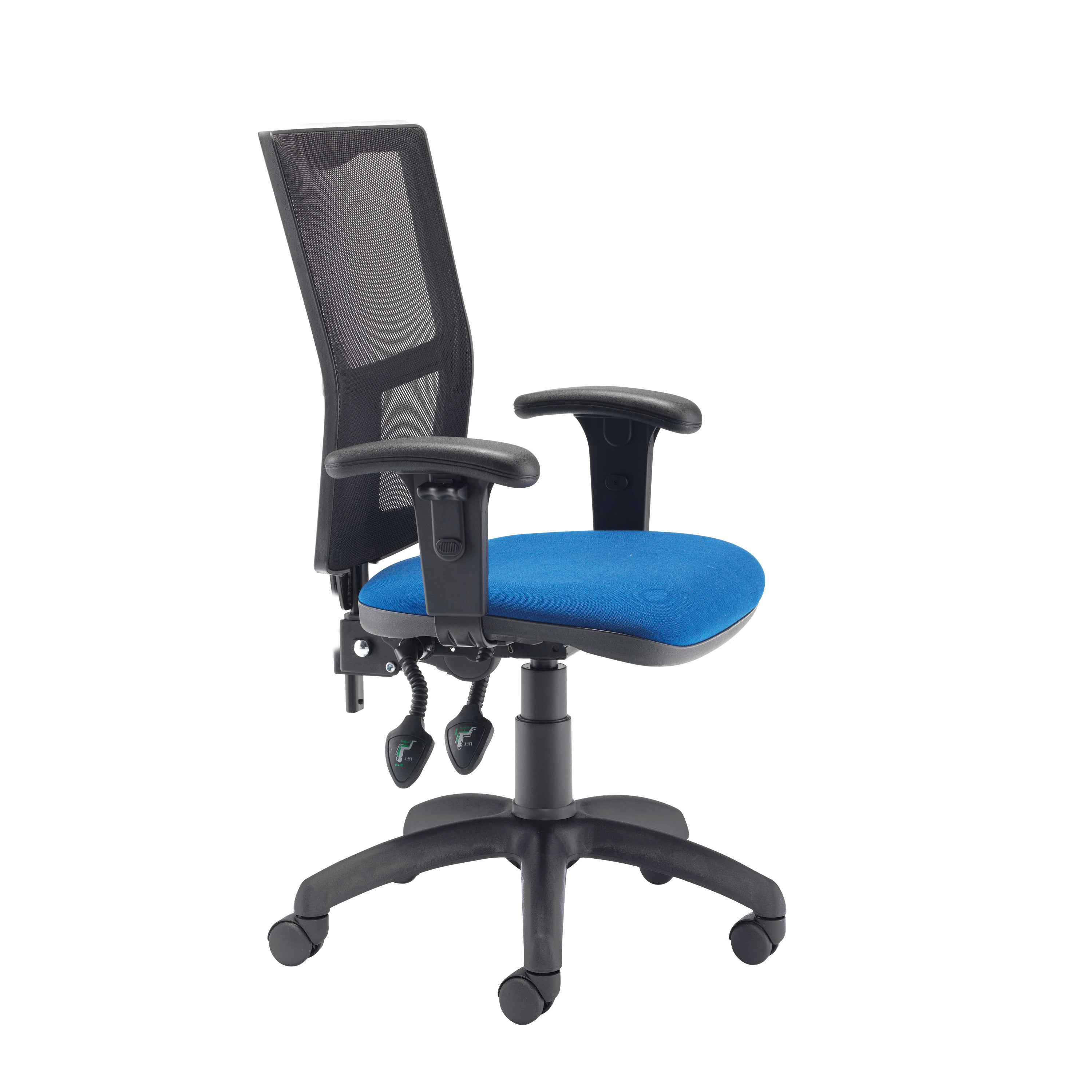 Jemini Medway High Mesh Back Operator Chair Adjustable Arms Royal Blue Kf821939