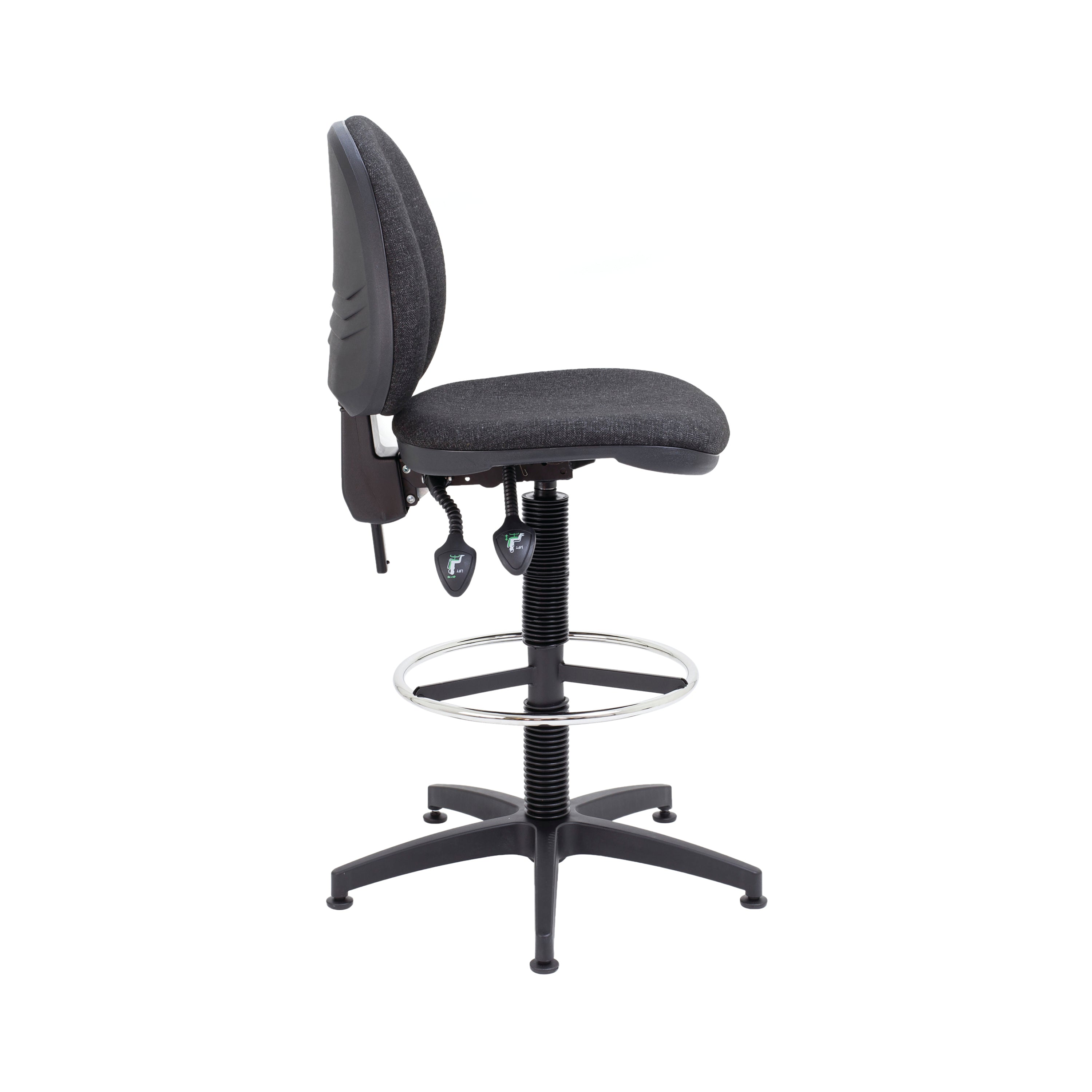 Jemini Medium Back Operator Chair Fixed D-kit Charcoal Kf822461