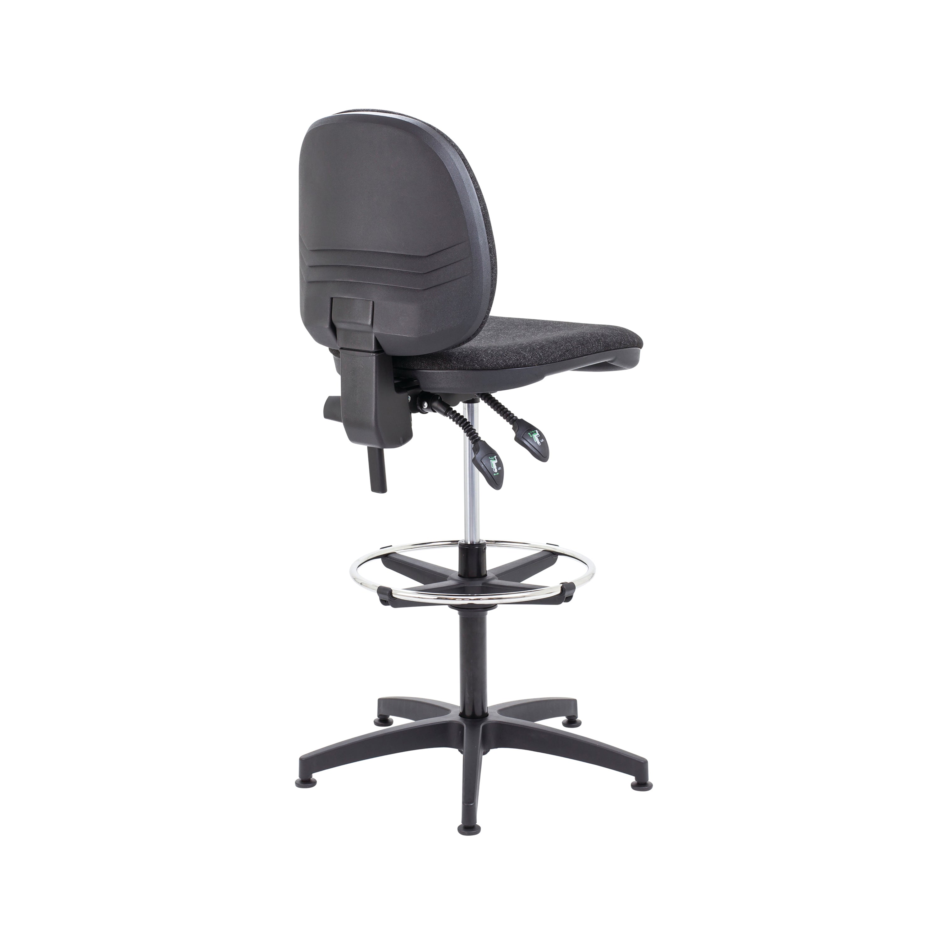 Jemini Medium Back Draughtsman Chair With Adjustable D-kit Charcoal Kf822471