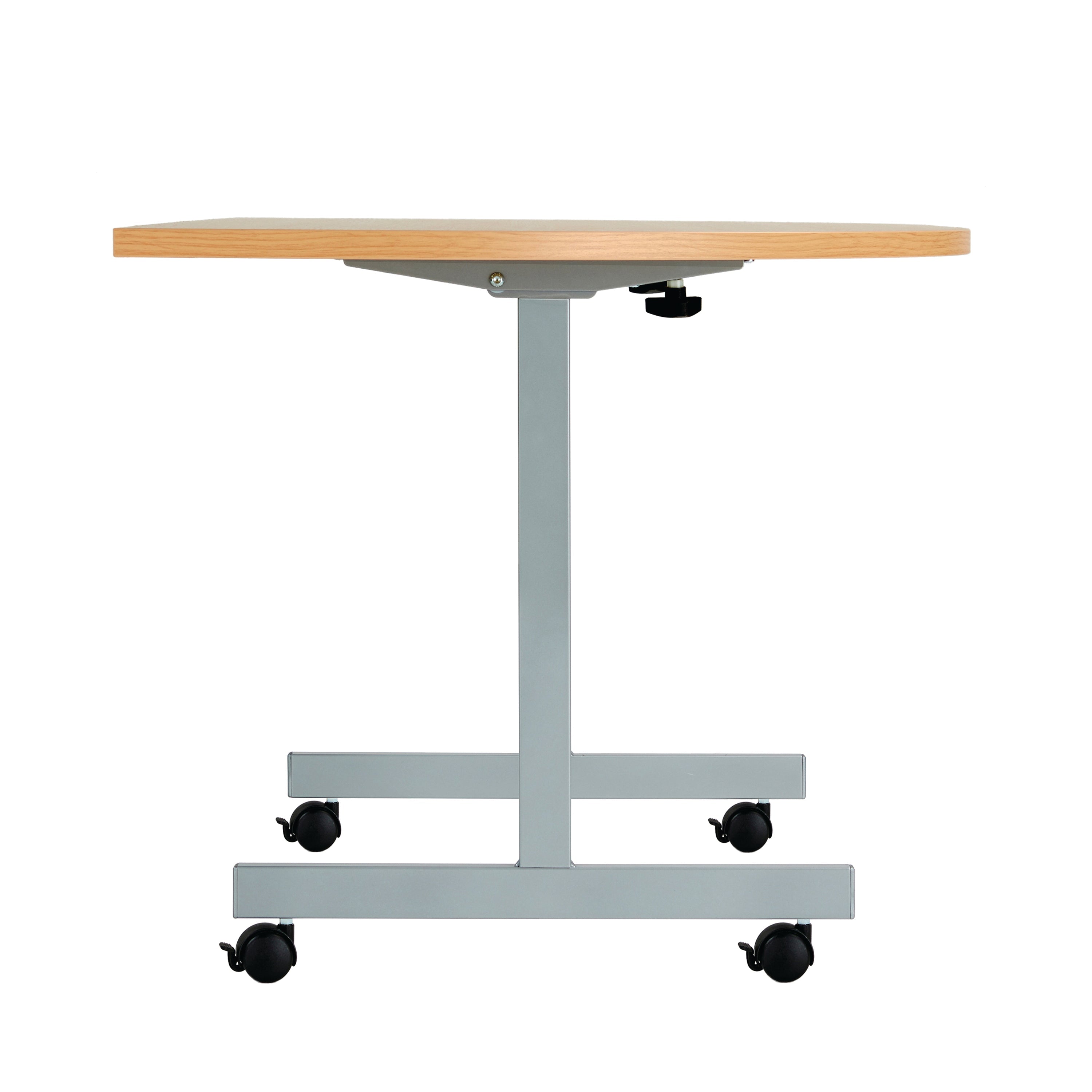 Jemini D-end Tilt Table 1600x800x720mm Beech/Silver – (Pack of 1)