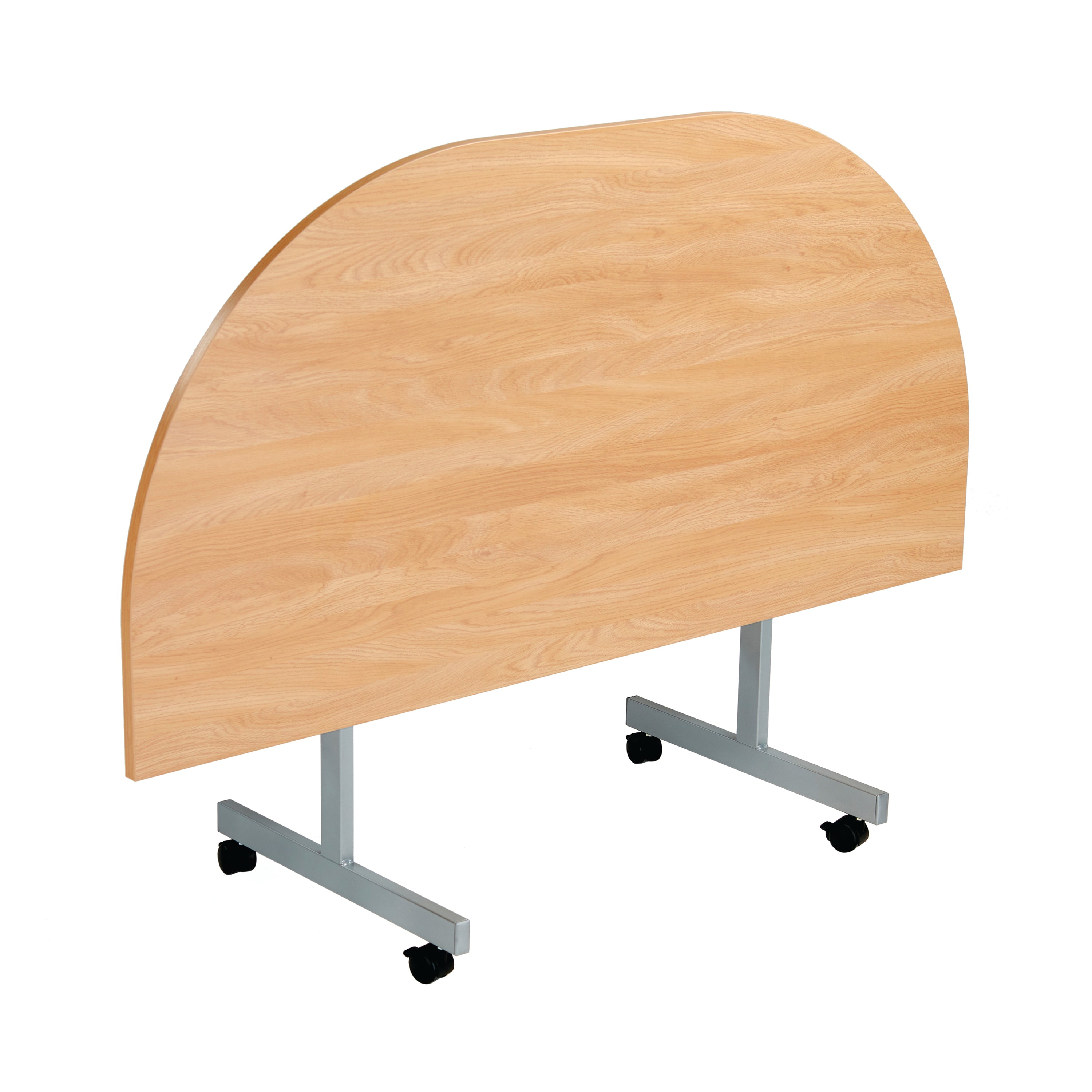 Jemini D-end Tilt Table 1600x800x720mm Beech/Silver – (Pack of 1)