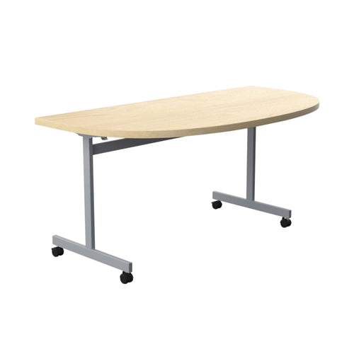 Jemini D-end Tilt Table 1600x800x720mm Maple/Silver – (Pack of 1)