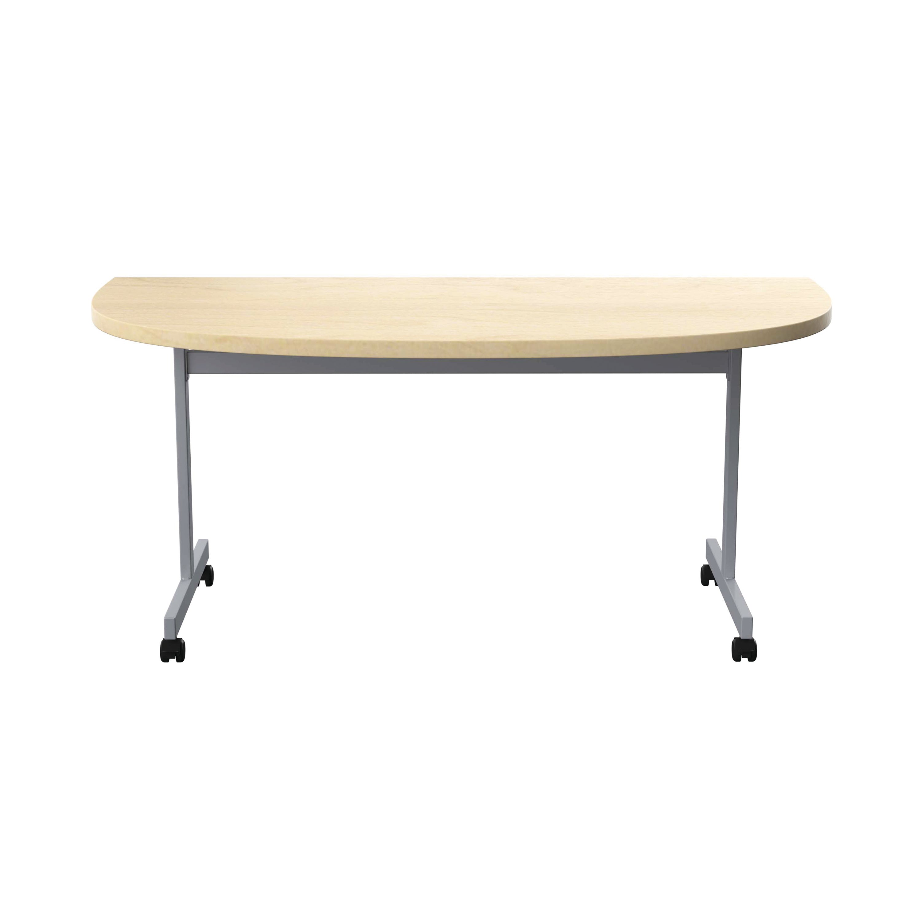 Jemini D-end Tilt Table 1600x800x720mm Maple/Silver – (Pack of 1)