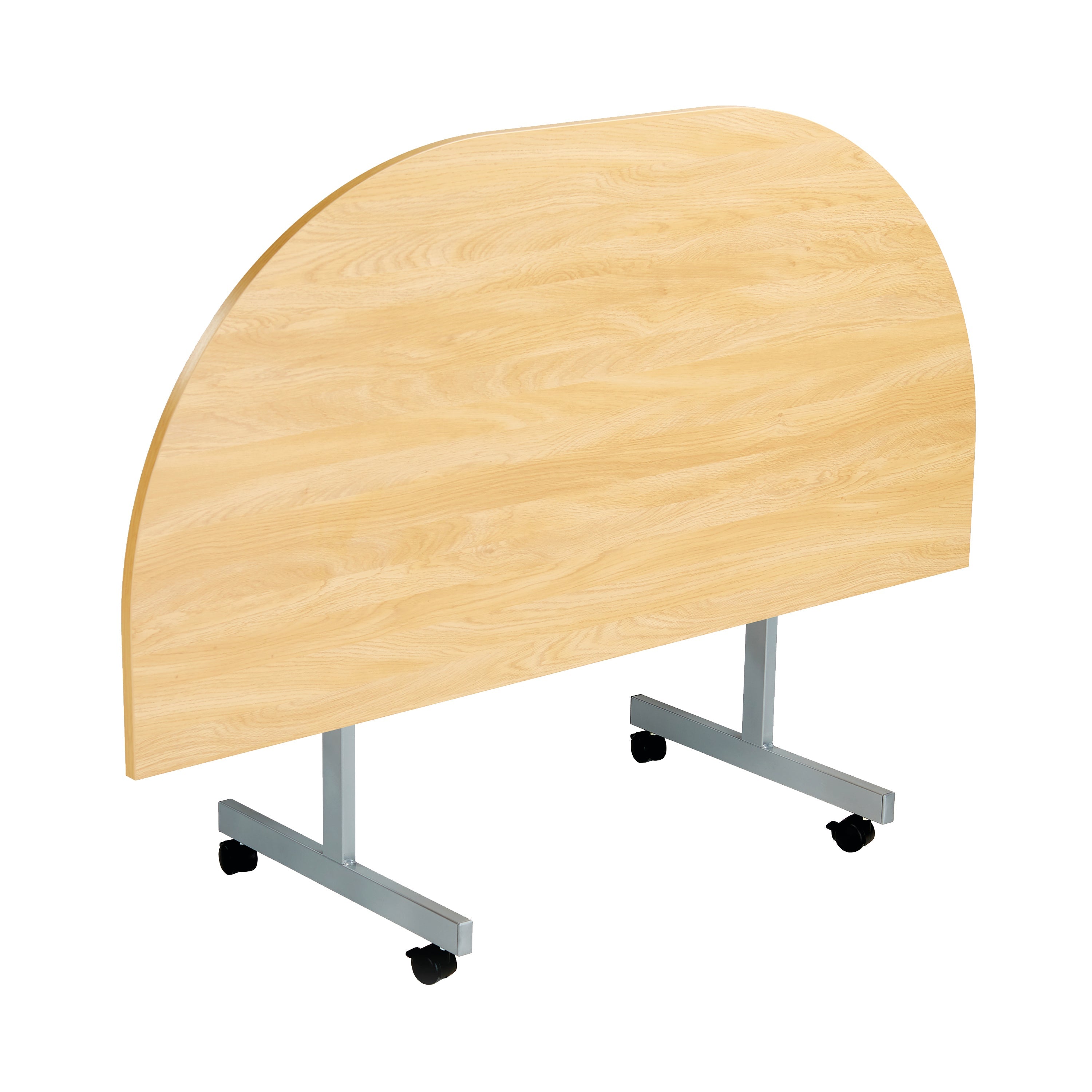 Jemini D-end Tilt Table 1600x800x720mm Nova Oak/Silver – (Pack of 1)