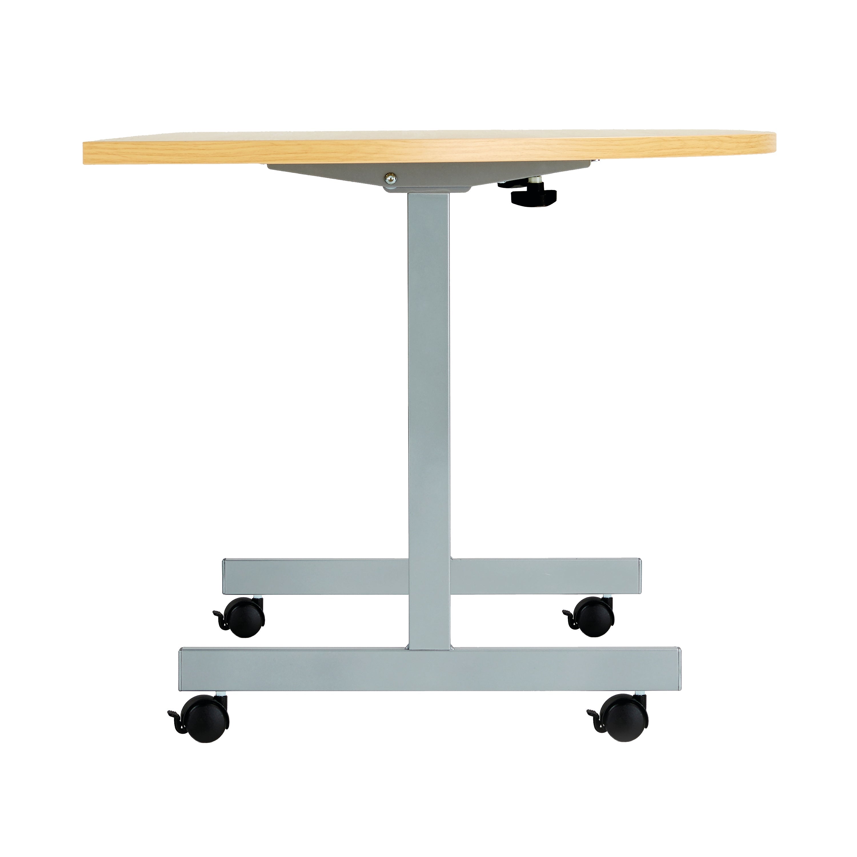 Jemini D-end Tilt Table 1600x800x720mm Nova Oak/Silver – (Pack of 1)