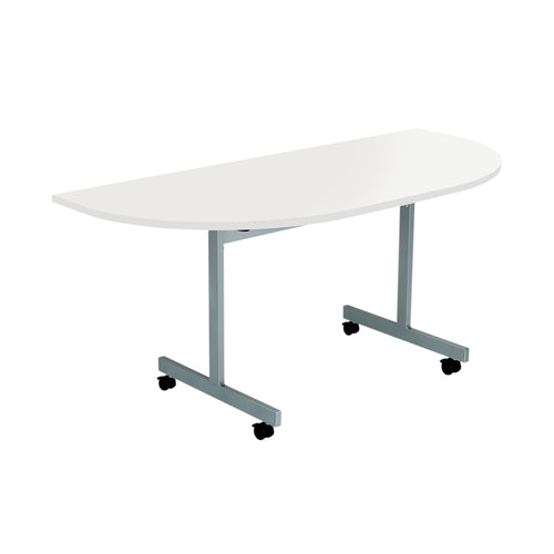Jemini D-end Tilt Table 1600x800x720mm White/silver