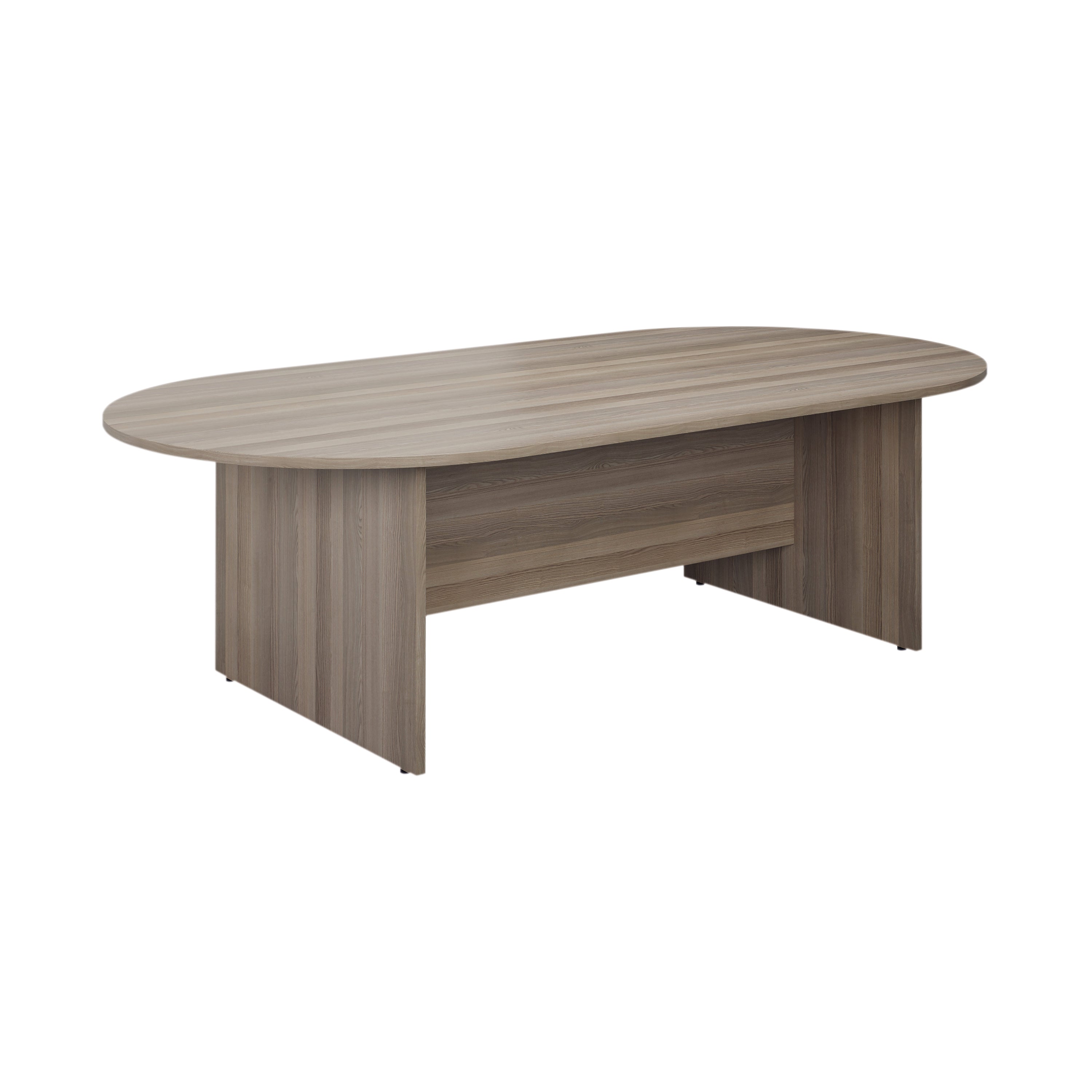 Jemini D-end Meeting Table 1800x1000x730mm Grey Oak – (Pack of 1)