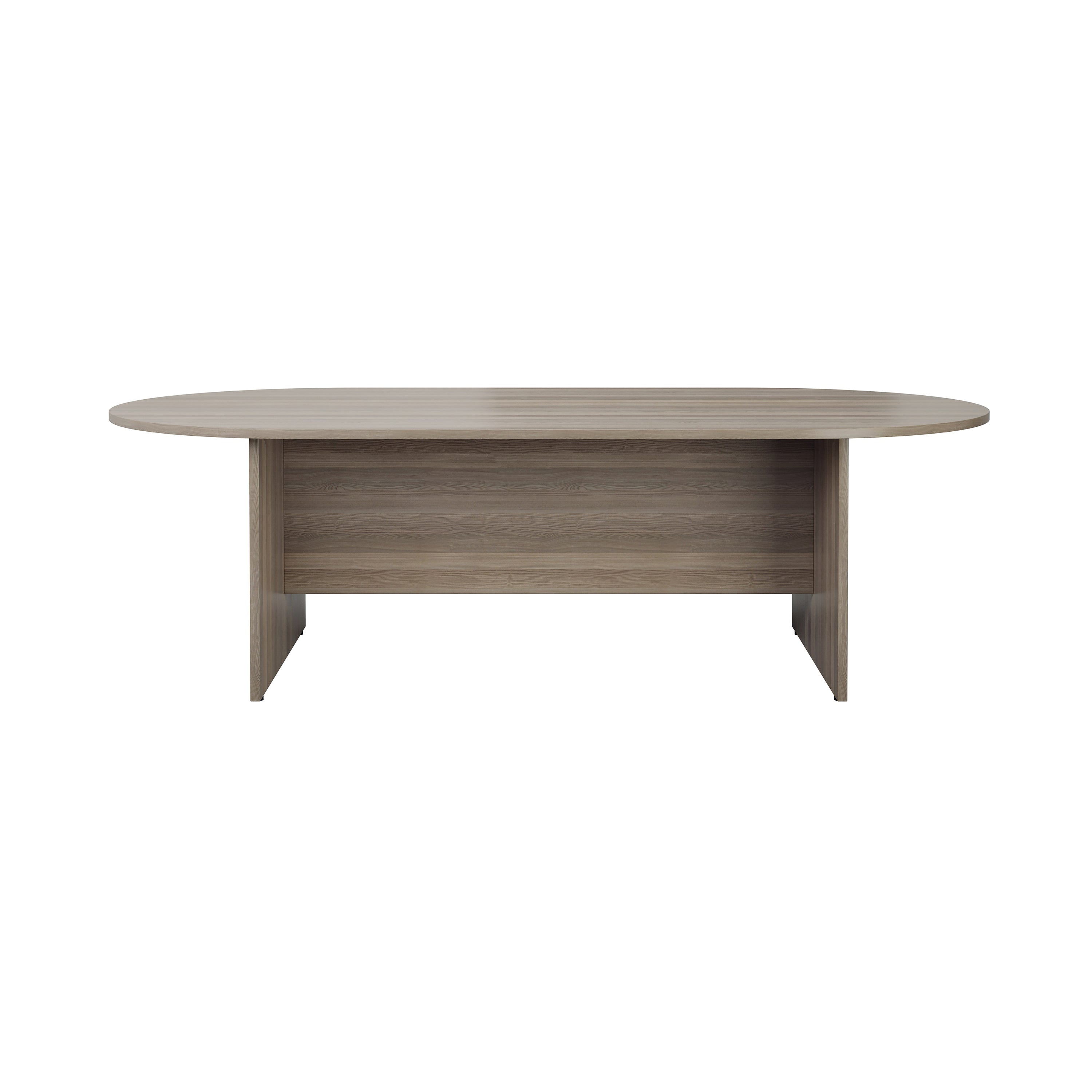Jemini D-end Meeting Table 1800x1000x730mm Grey Oak – (Pack of 1)