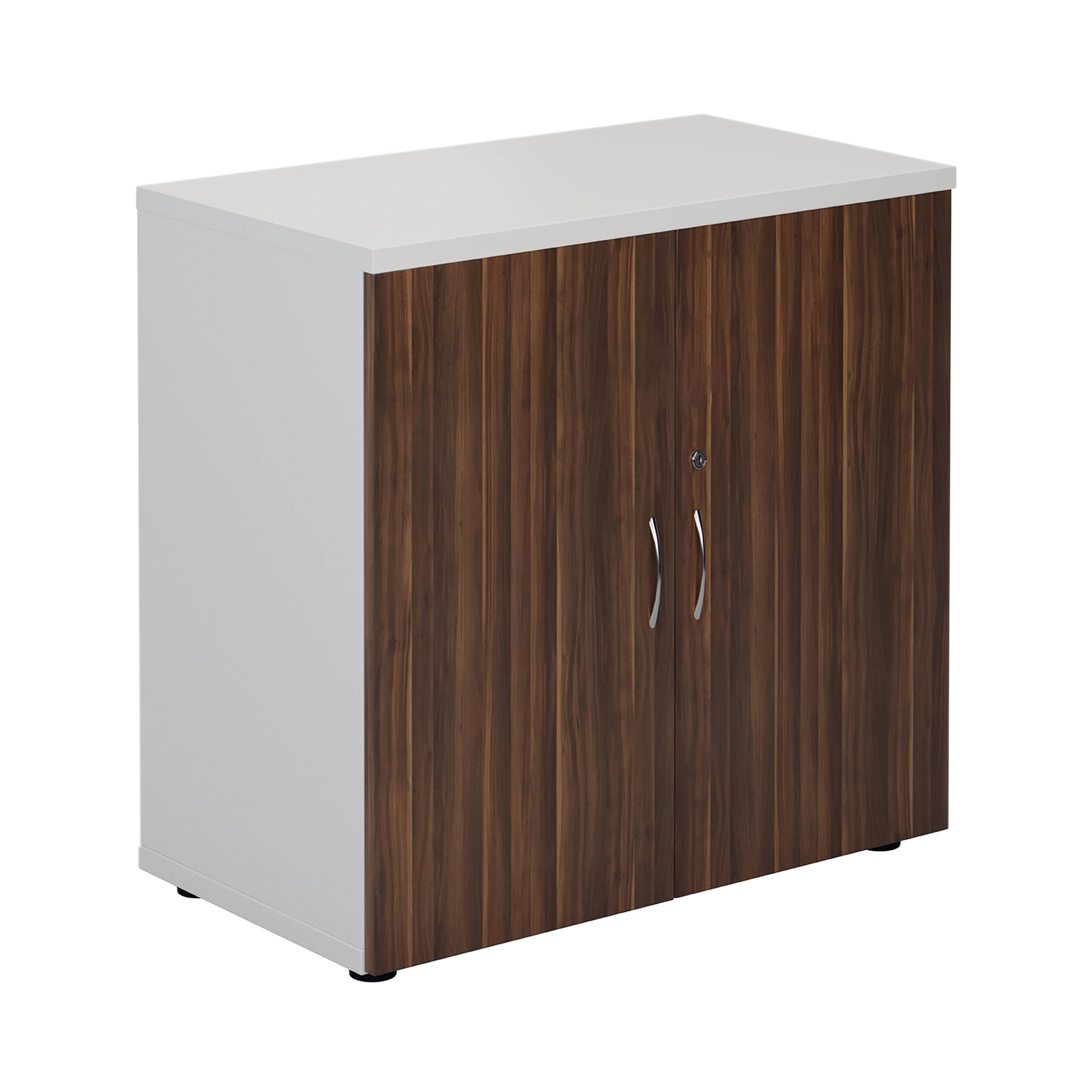Jemini Cupboard 800x450x800mm White/dark Walnut Kf822691
