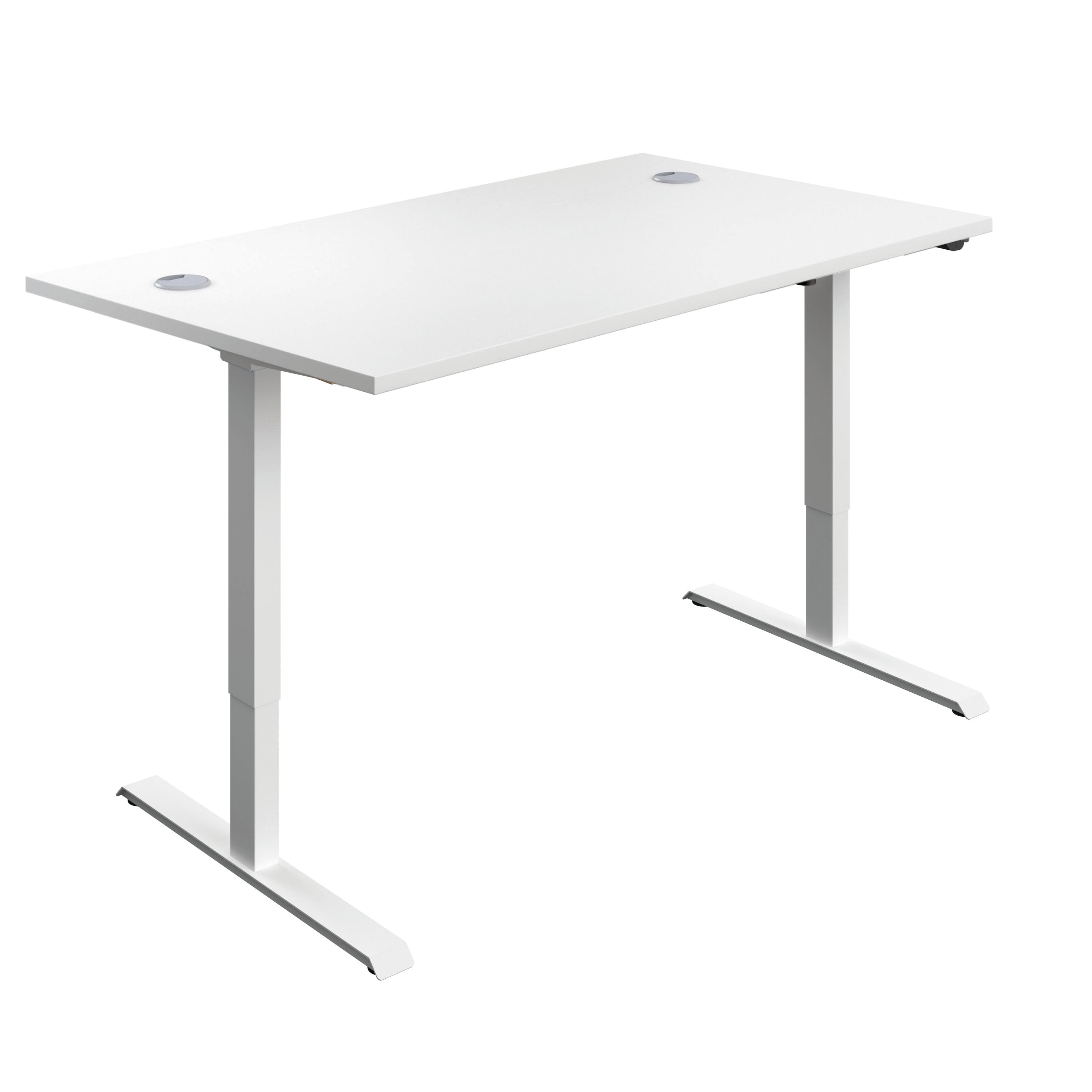 Jemini Economy Single Motor Sit/stand Desk 1200x800x735-1235mm White/white Kf822852