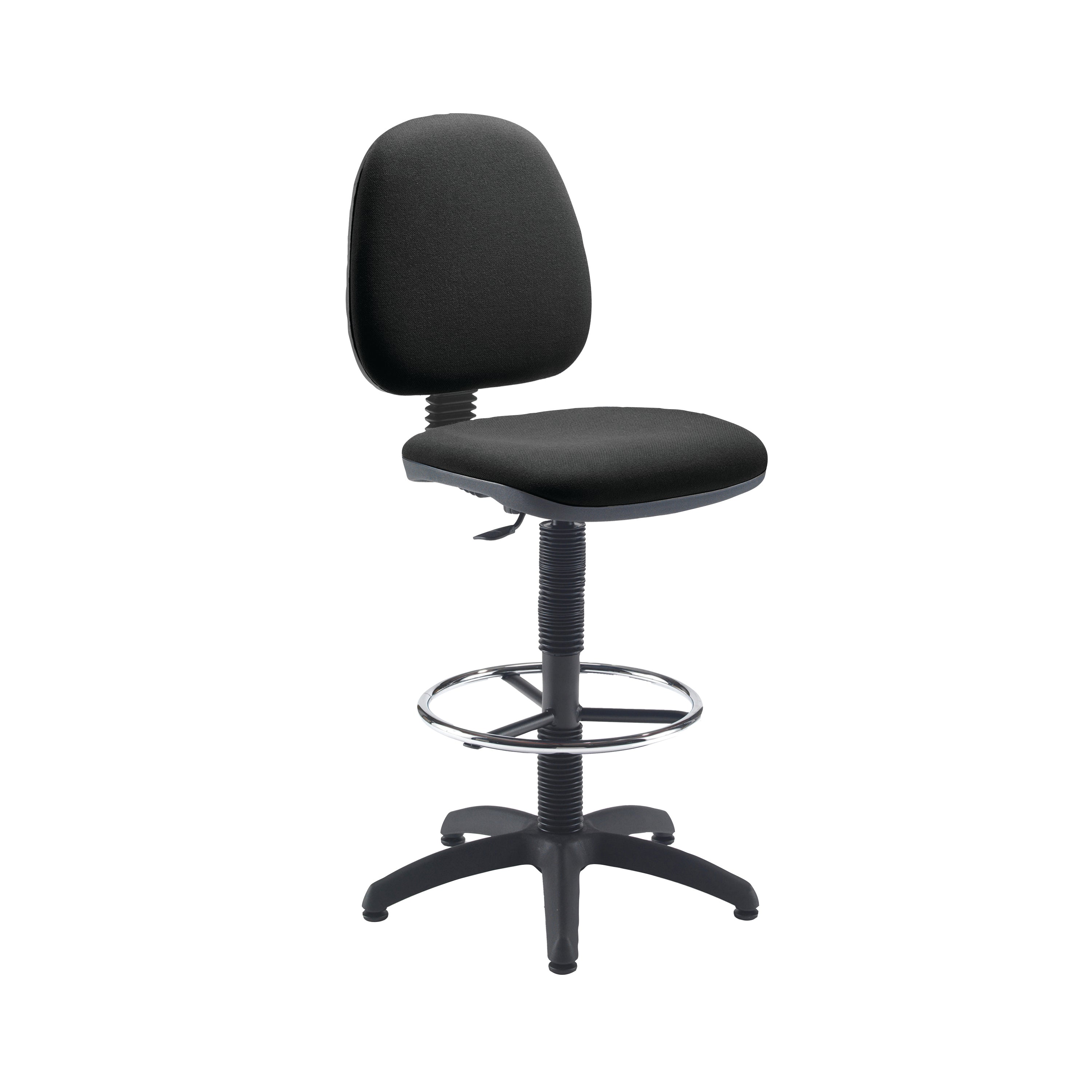 Jemini Medium Back Draughtsman Chair 600x600x855-985mm Charcoal Kf838253