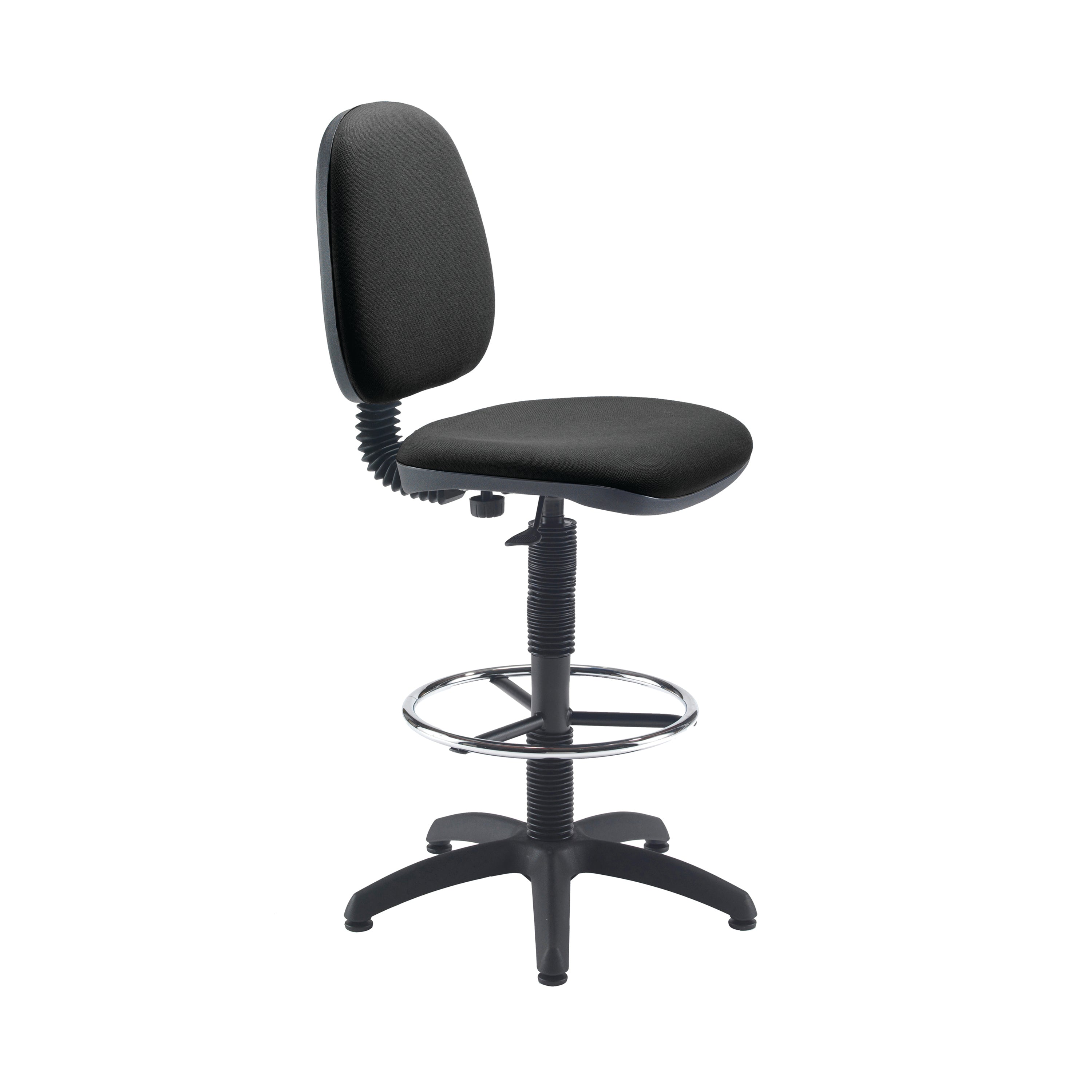 Jemini Medium Back Draughtsman Chair 600x600x855-985mm Charcoal Kf838253