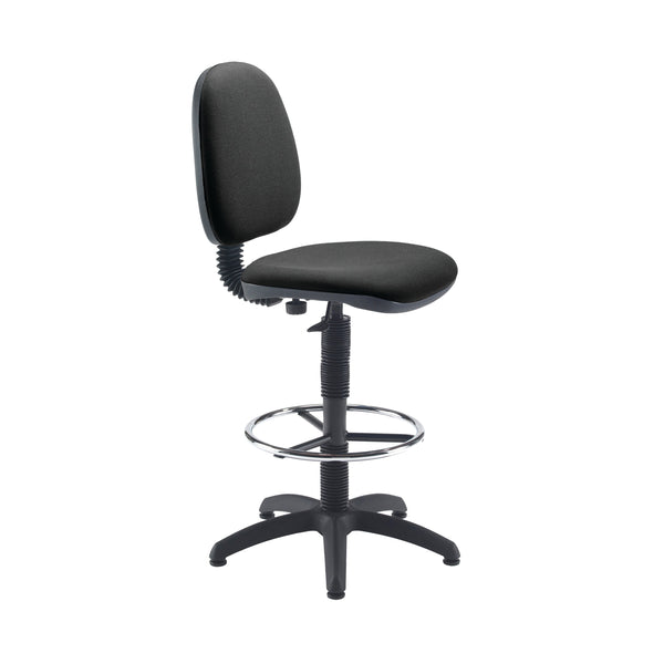 Jemini Medium Back Draughtsman Chair 600x600x855-985mm Charcoal Kf838253