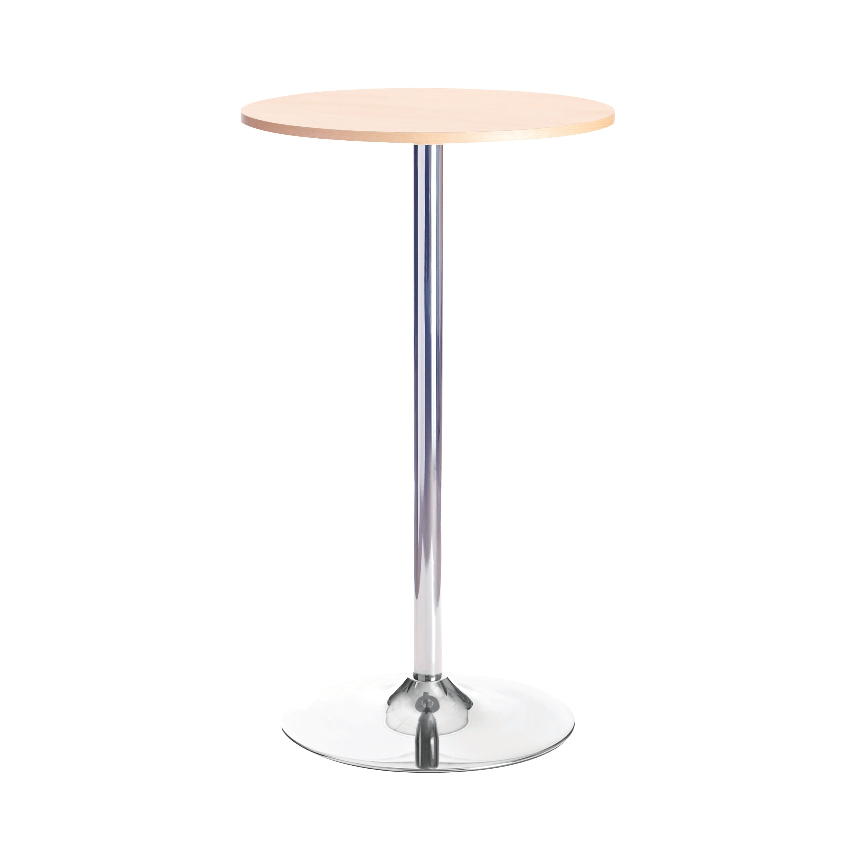 Jemini Bistro Trumpet Table Tall 600x600x1045mm Beech/chrome Kf838281
