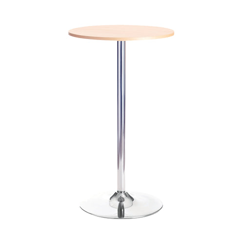 Jemini Bistro Trumpet Table Tall 600x600x1045mm Beech/chrome Kf838281