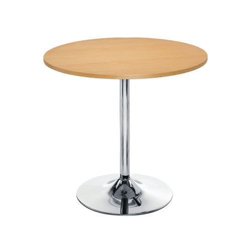 Jemini Bistro Trumpet Table Small 800x800x715mm Beech/chrome Kf838282