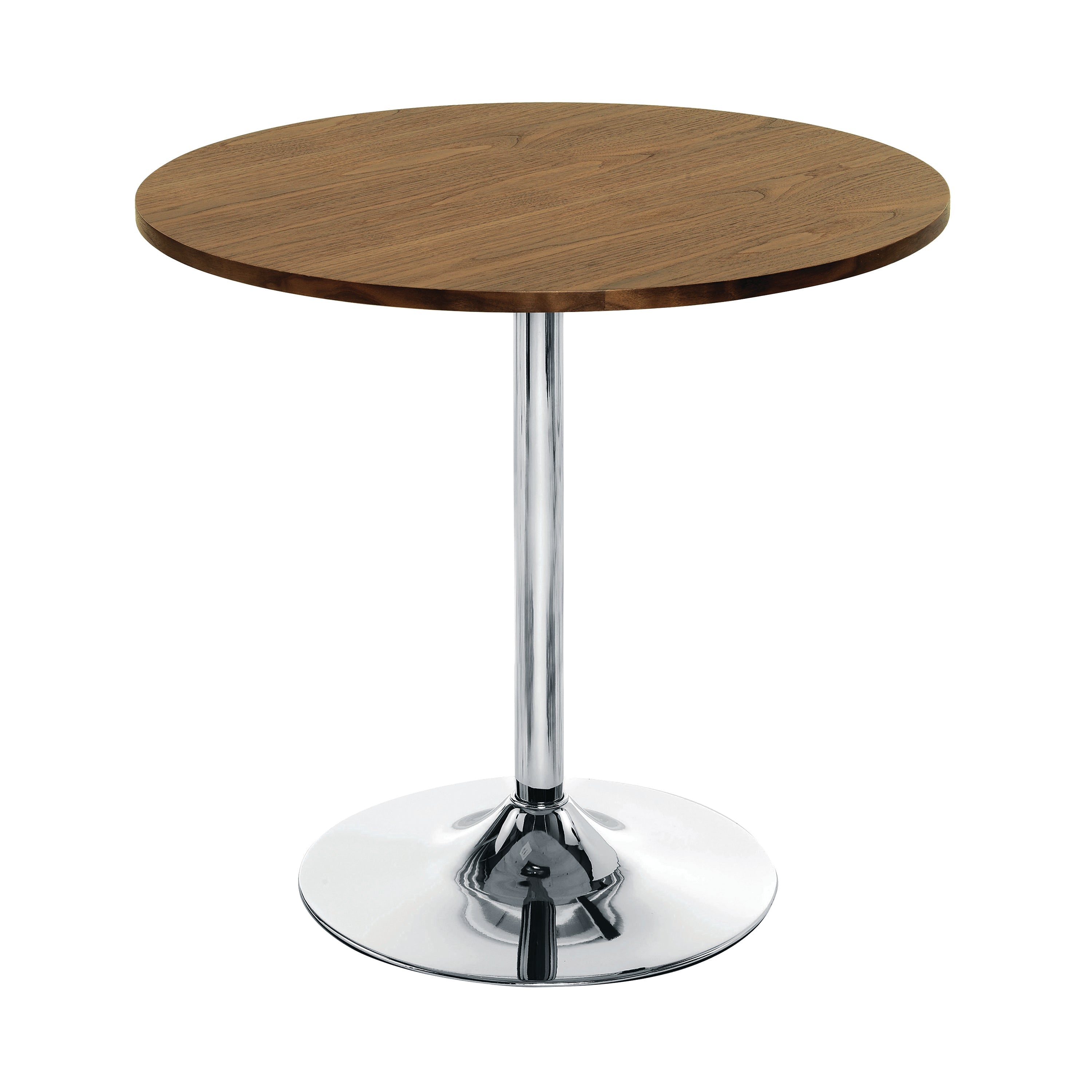 Jemini Bistro Trumpet Table Small 800x800x715mm Walnut/chrome Kf838318