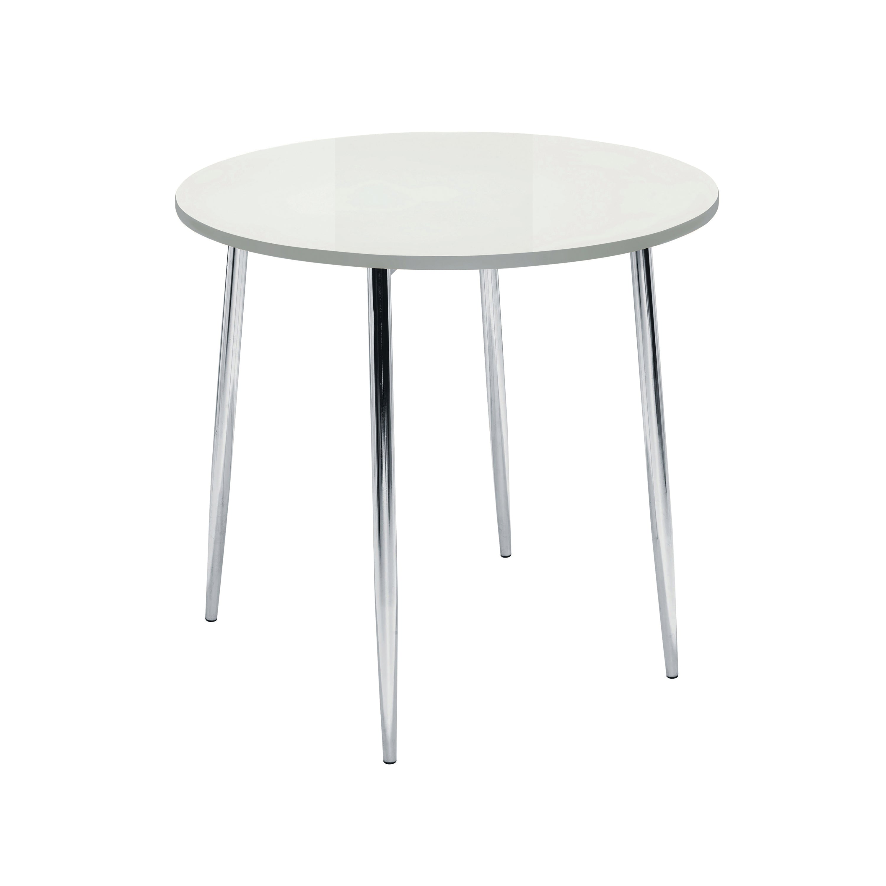 Jemini Bistro Table Round 800x800x740mm White/chrome Kf838543