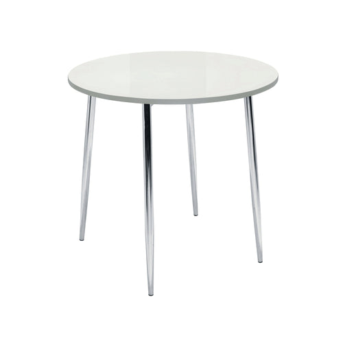 Jemini Bistro Table Round 800x800x740mm White/chrome Kf838543
