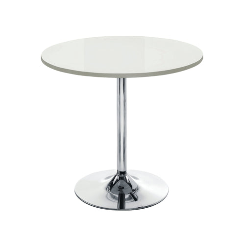 Jemini Bistro Trumpet Table Small 800x800x715mm White/chrome Kf838544