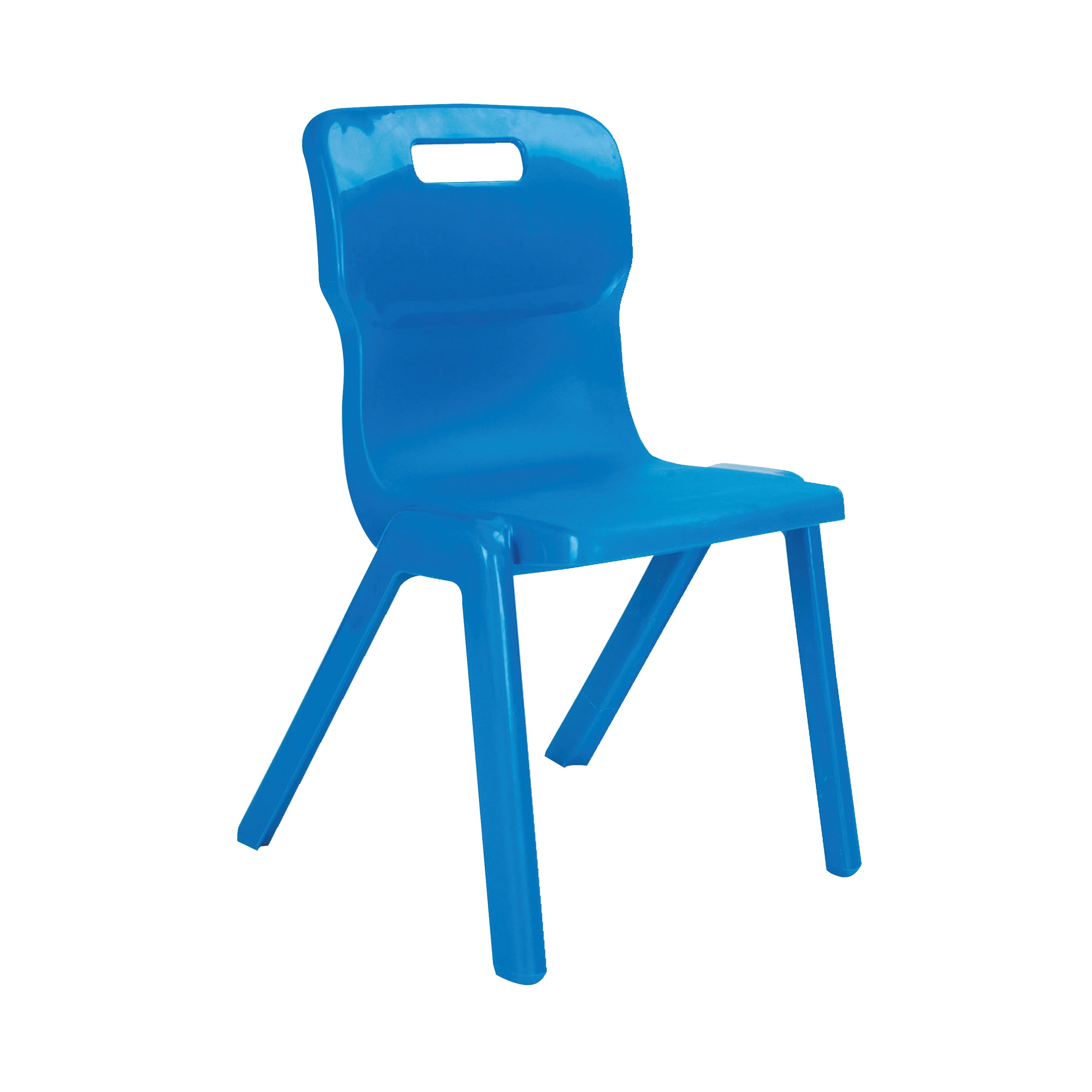 Titan One Piece Classroom Chair 482x510x829mm Blue – (Pack of 10)