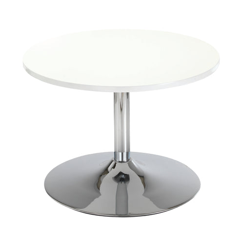 Jemini Bistro Table with Trumpet Base Low600x600x420mm White KF838812