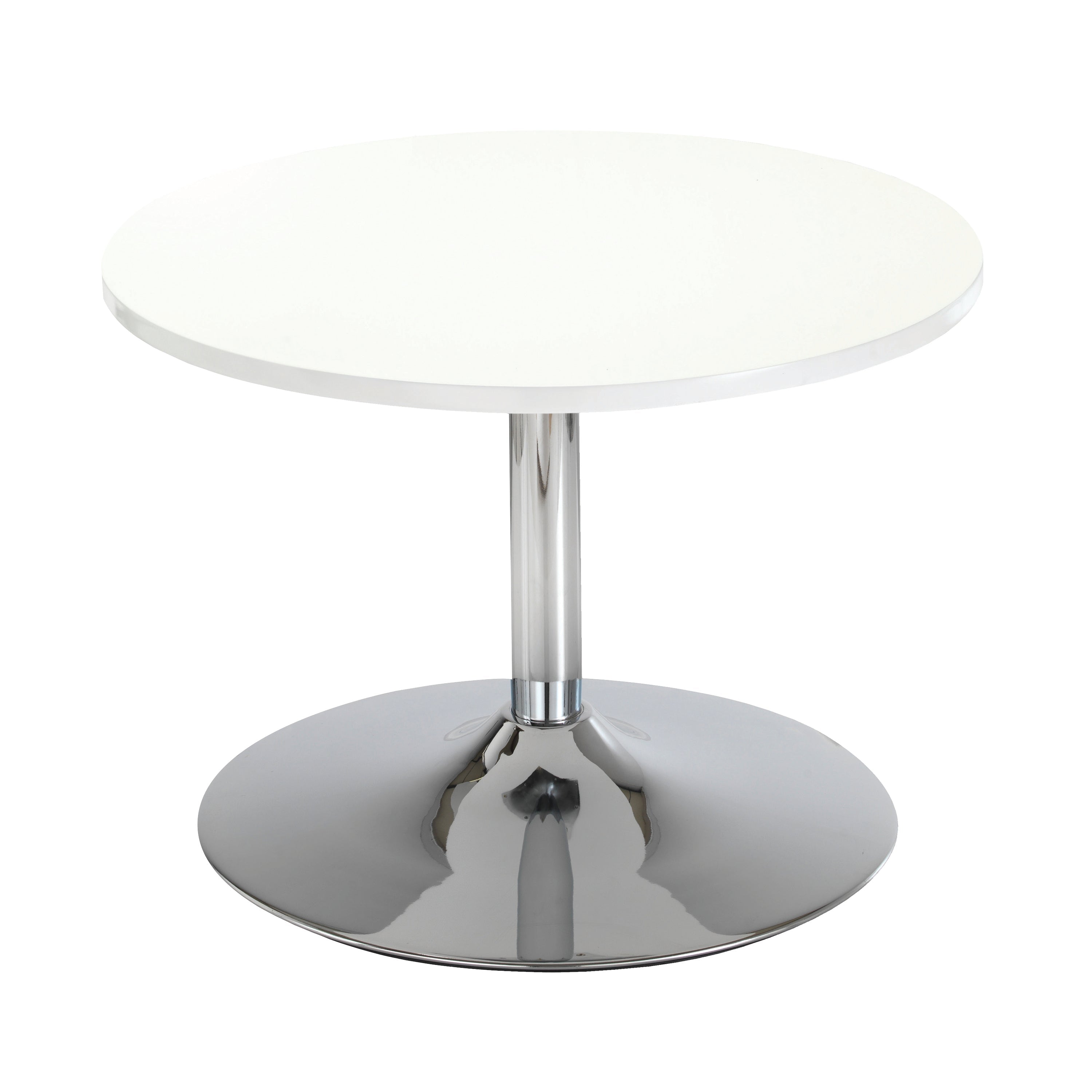 Jemini Bistro Table With Trumpet Base Low600x600x420mm White Kf838812