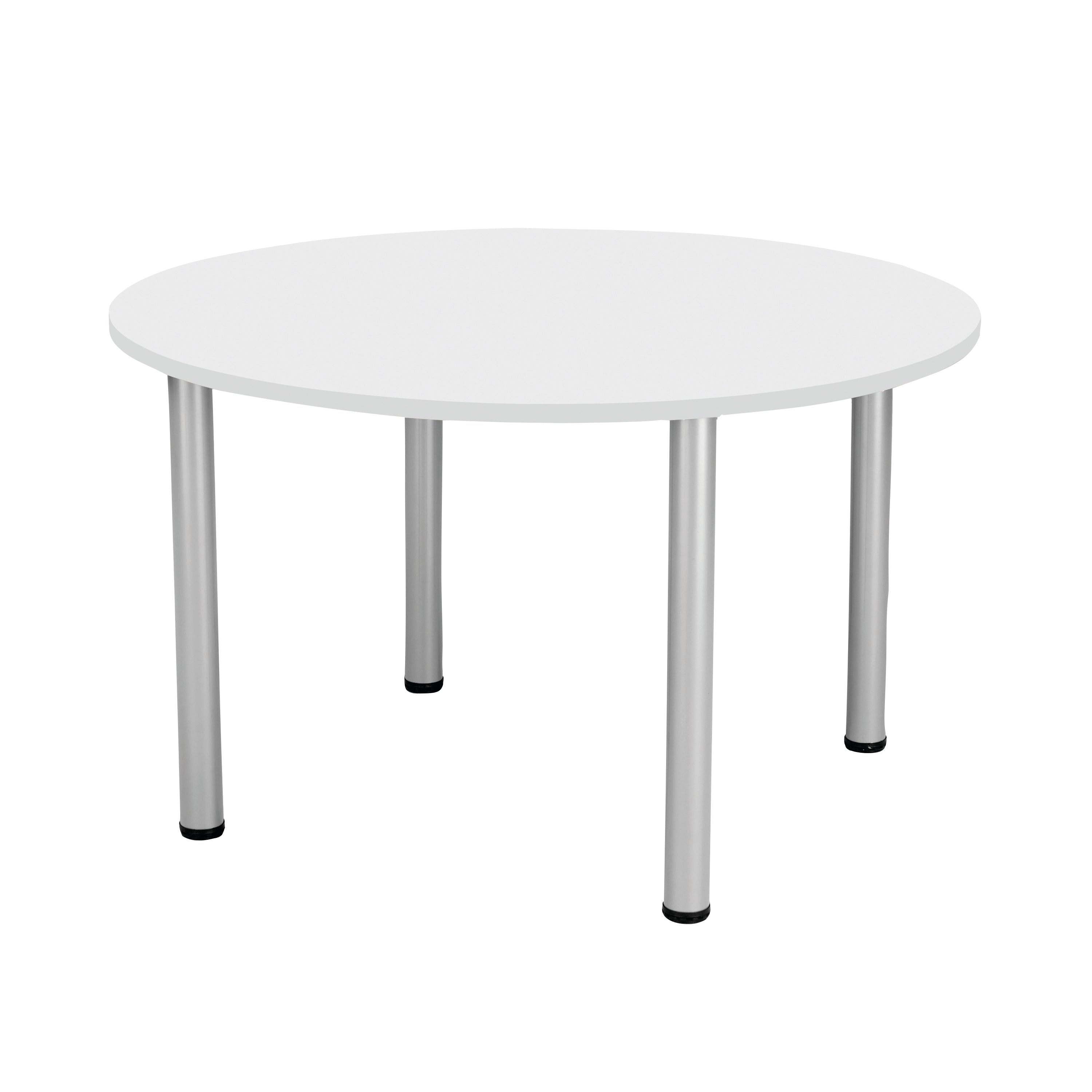 Jemini Circular Meeting Table 1200x1200x730mm White Kf840188