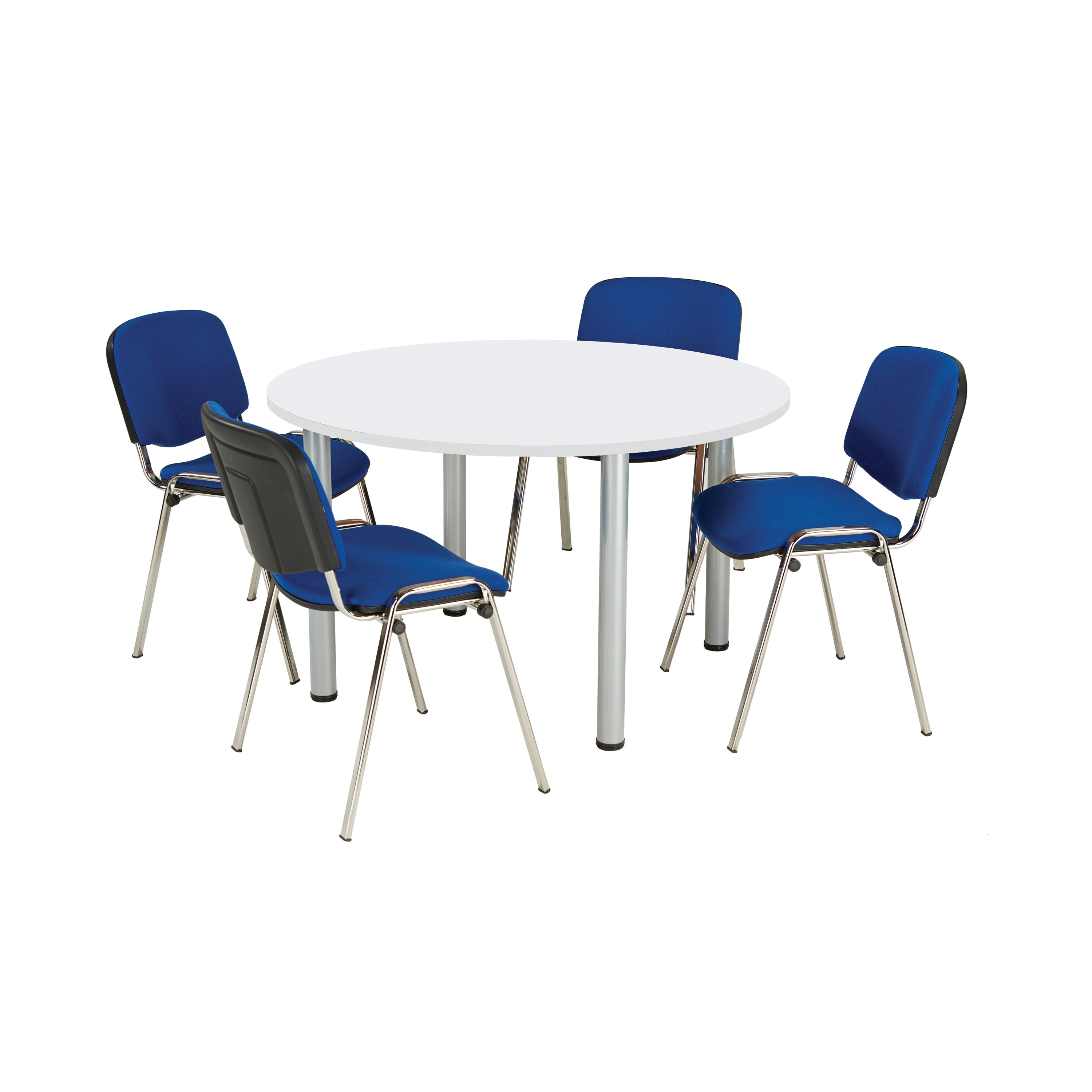 Jemini Circular Meeting Table 1200x1200x730mm White Kf840188
