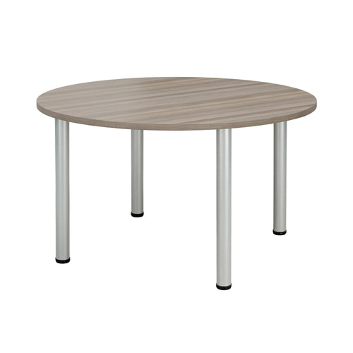 Jemini Circular Meeting Table 1200x1200x730mm Grey Oak Kf840198