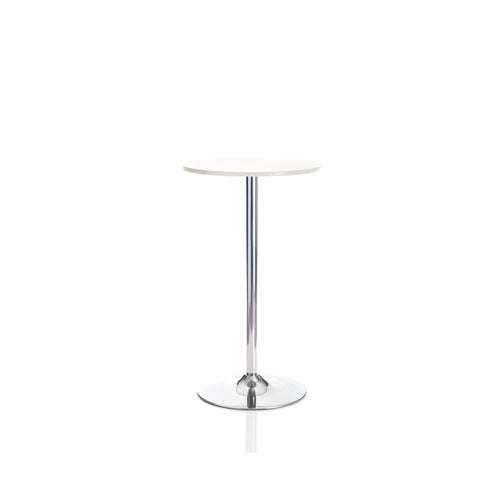Jemini Bistro Trumpet Table Tall 600x600x1045mm White/chrome Kf840209