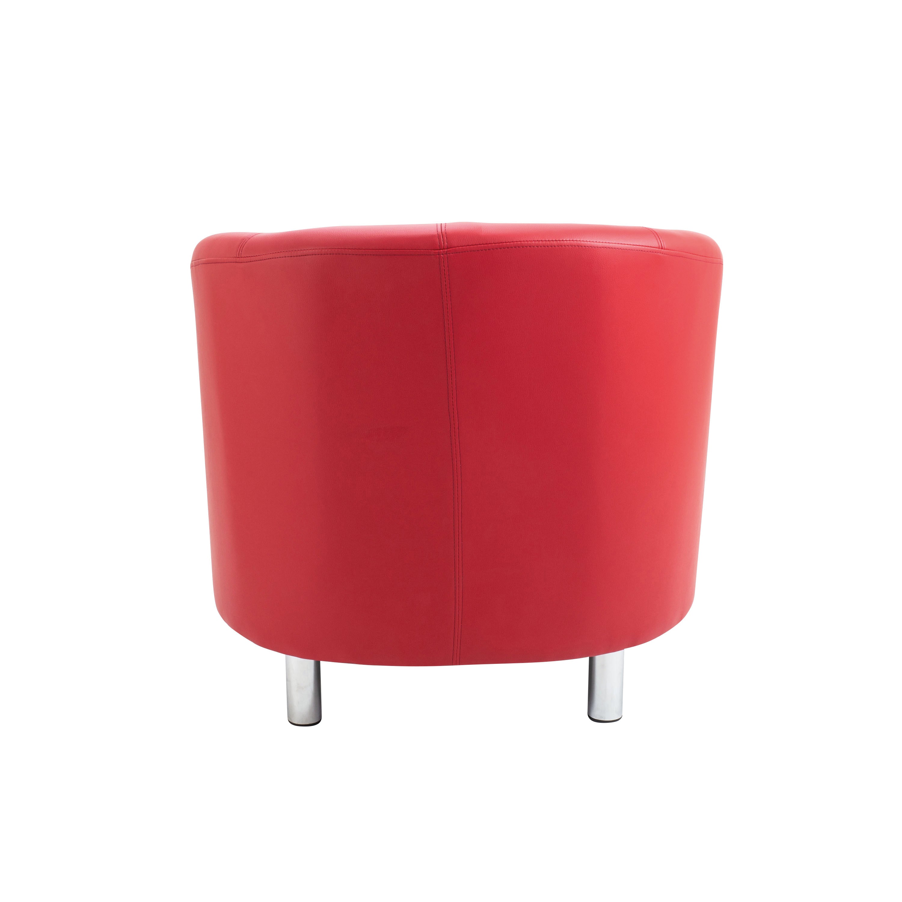 Jemini Tub Polyurethane Armchair Red KF882441