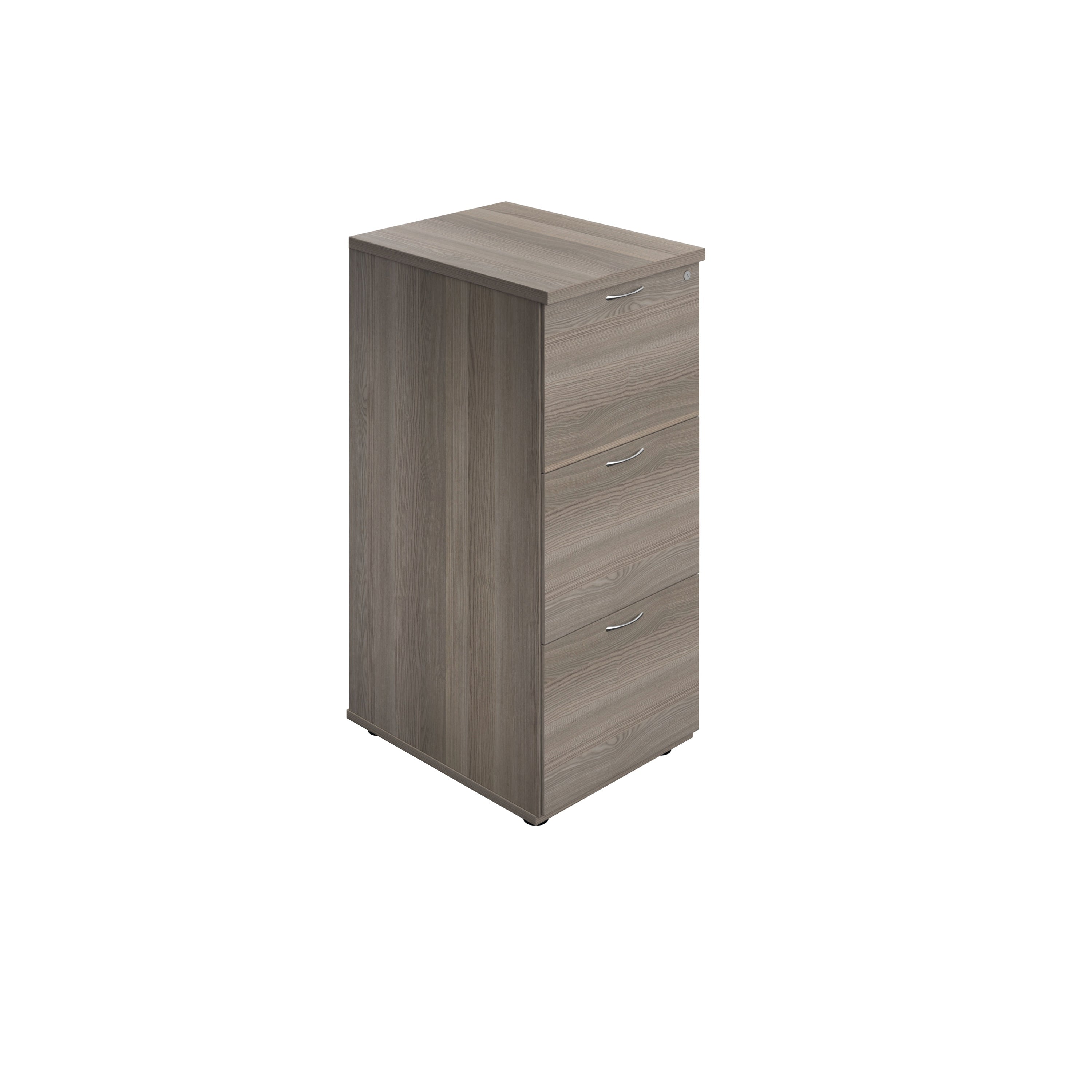 Jemini 3 Drawer Filing Cabinet 464x600x1030mm Grey Oak Kf90465