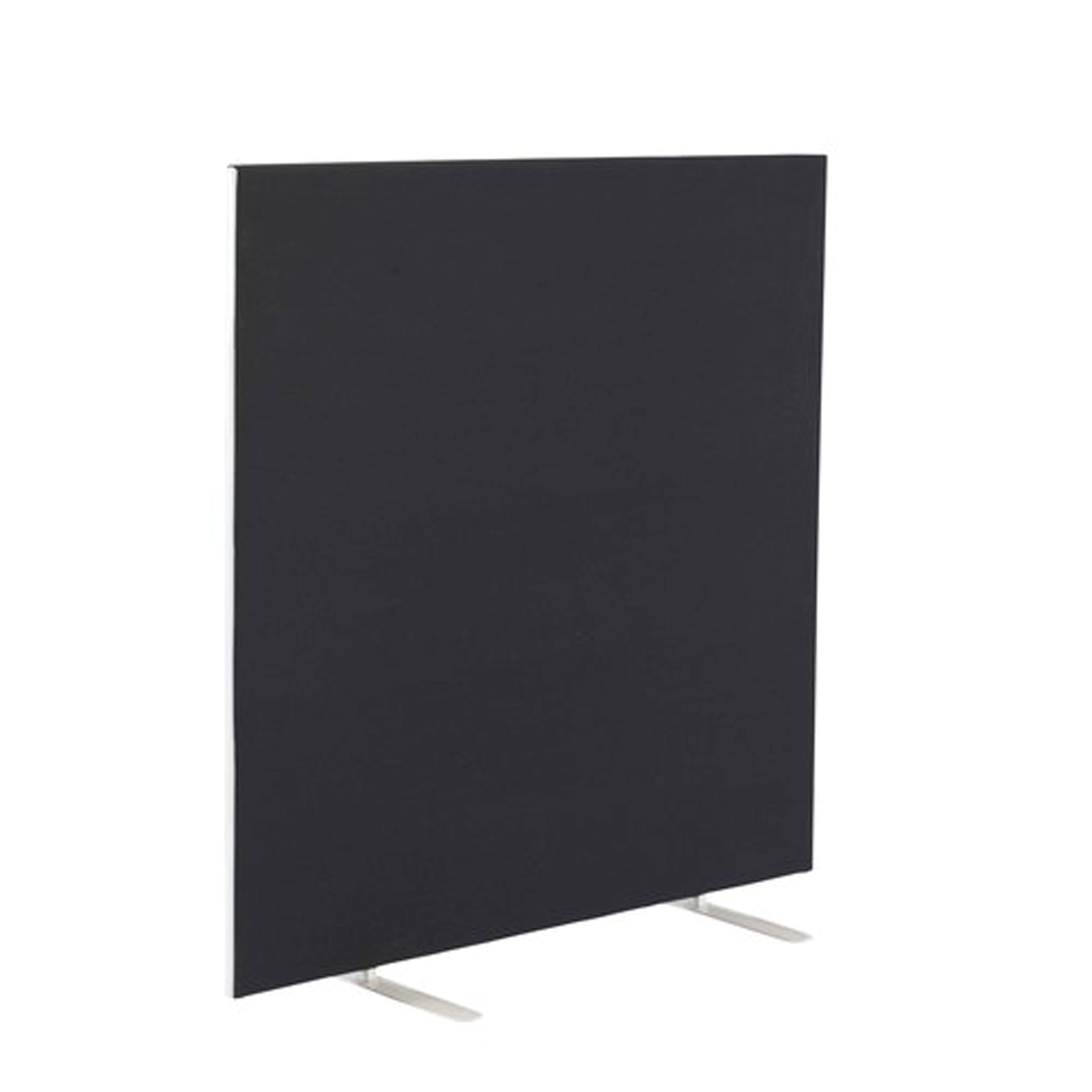 Jemini Floor Standing Screen 1400x25x1200mm Black Kf90495