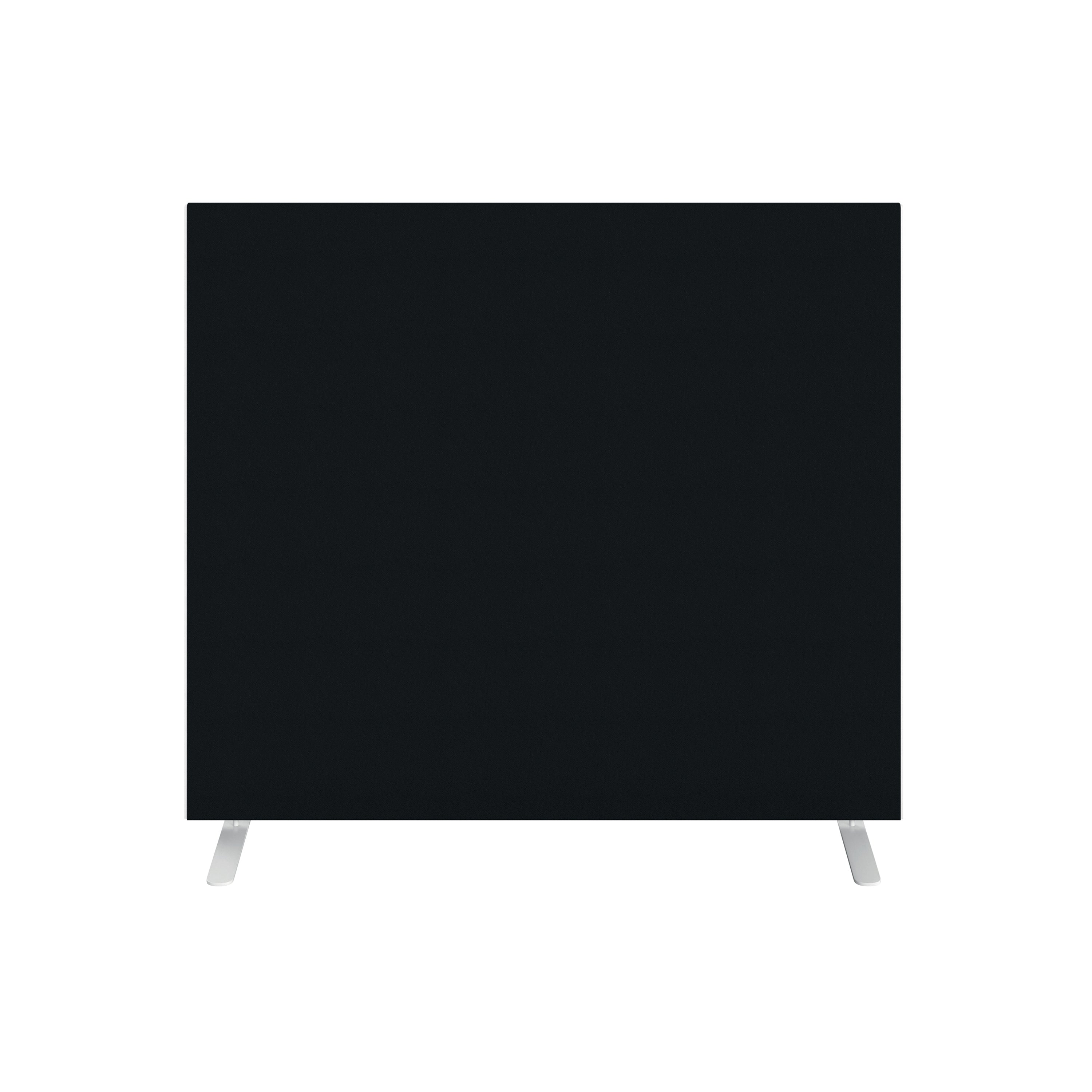 Jemini Floor Standing Screen 1400x25x1200mm Black Kf90495
