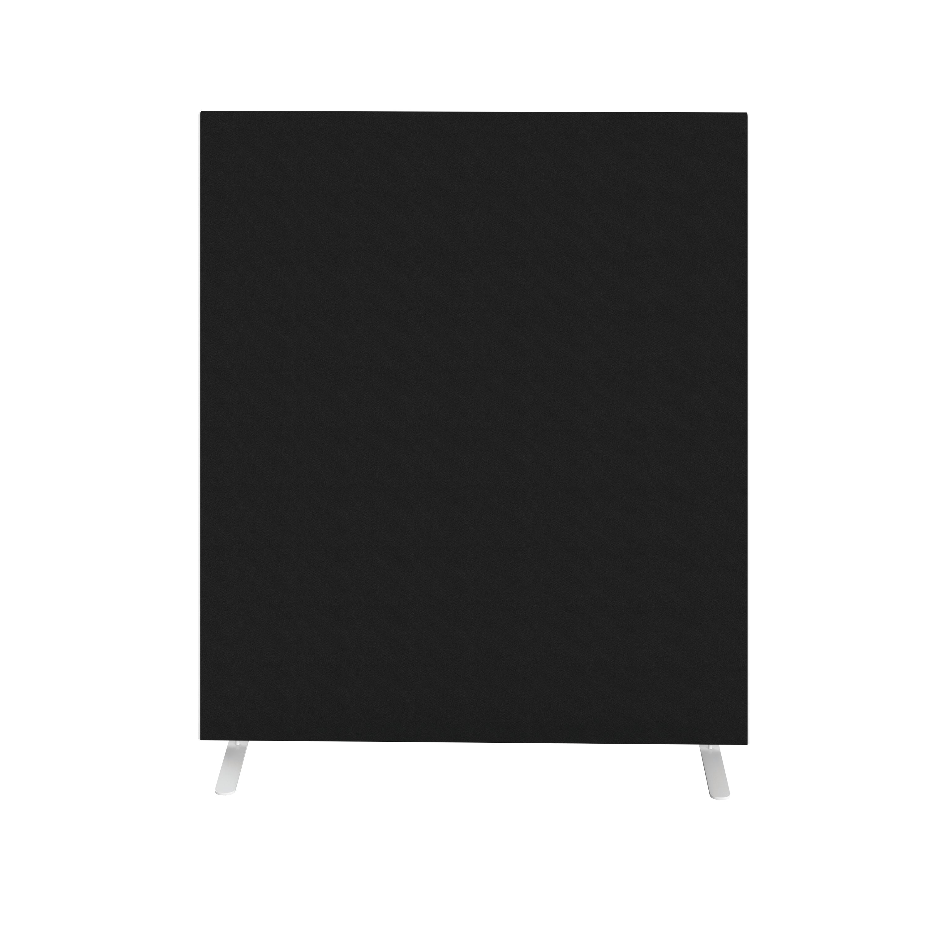 Jemini Floor Standing Screen 1400x25x1600mm Black Kf90497