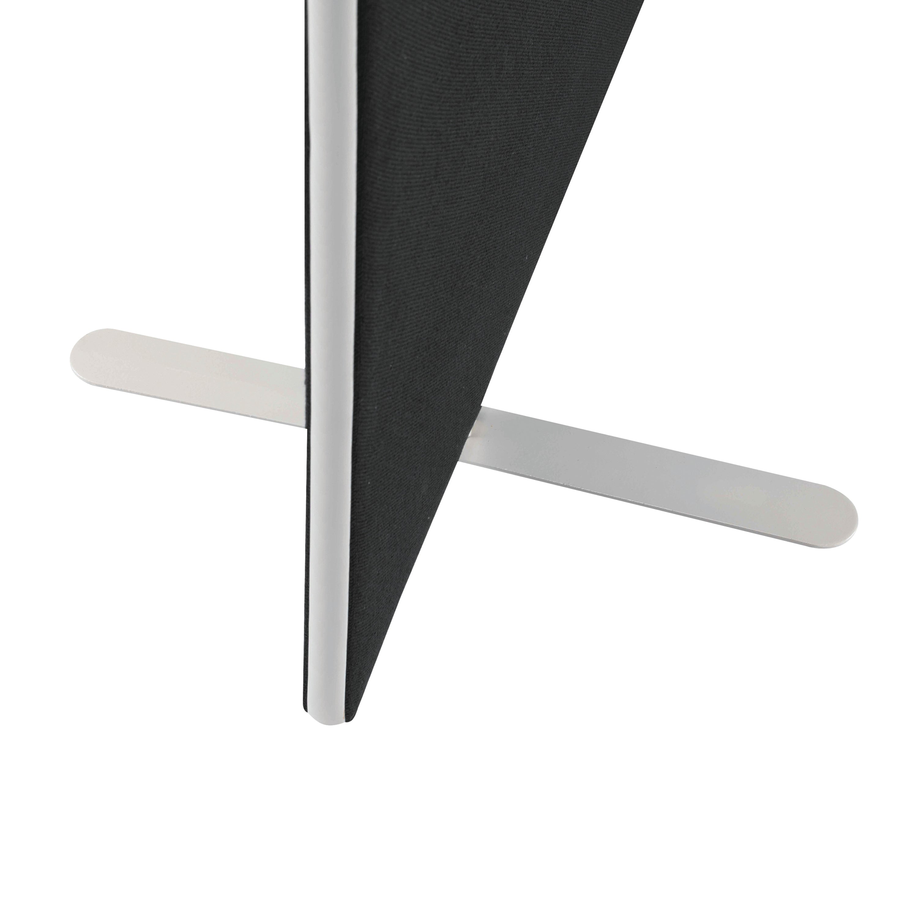 Jemini Floor Standing Screen 1400x25x1800mm Black Kf90499