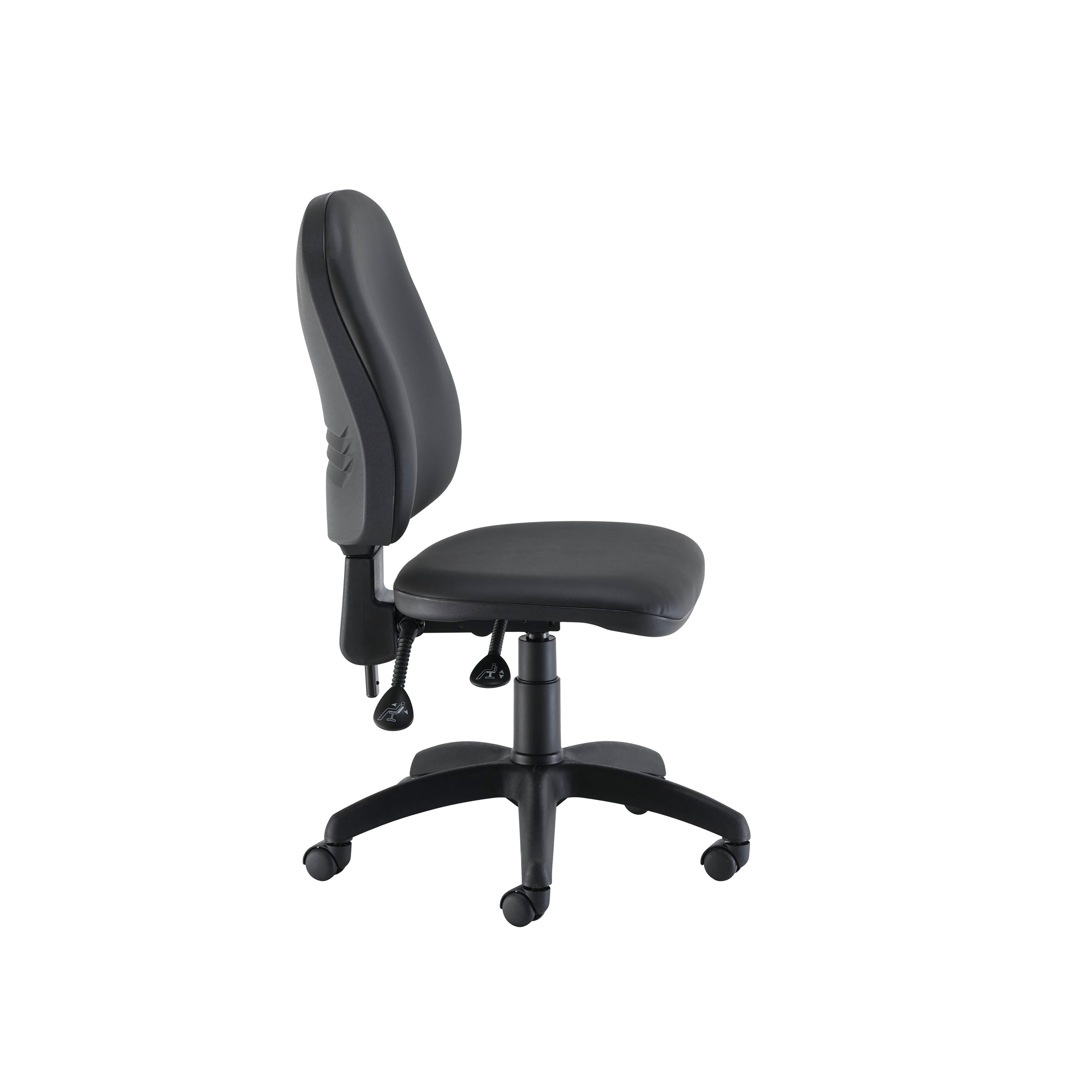 Jemini Teme High Back Operator Chair 640x640x985-1175mm Polyurethane Black Kf90530