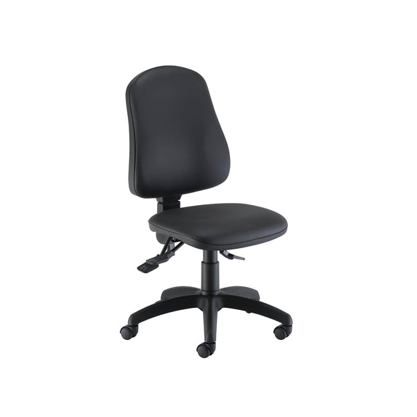 Jemini Teme Deluxe High Back Operator Chair 640x640x985-1175mm Leather Look Black Kf90540