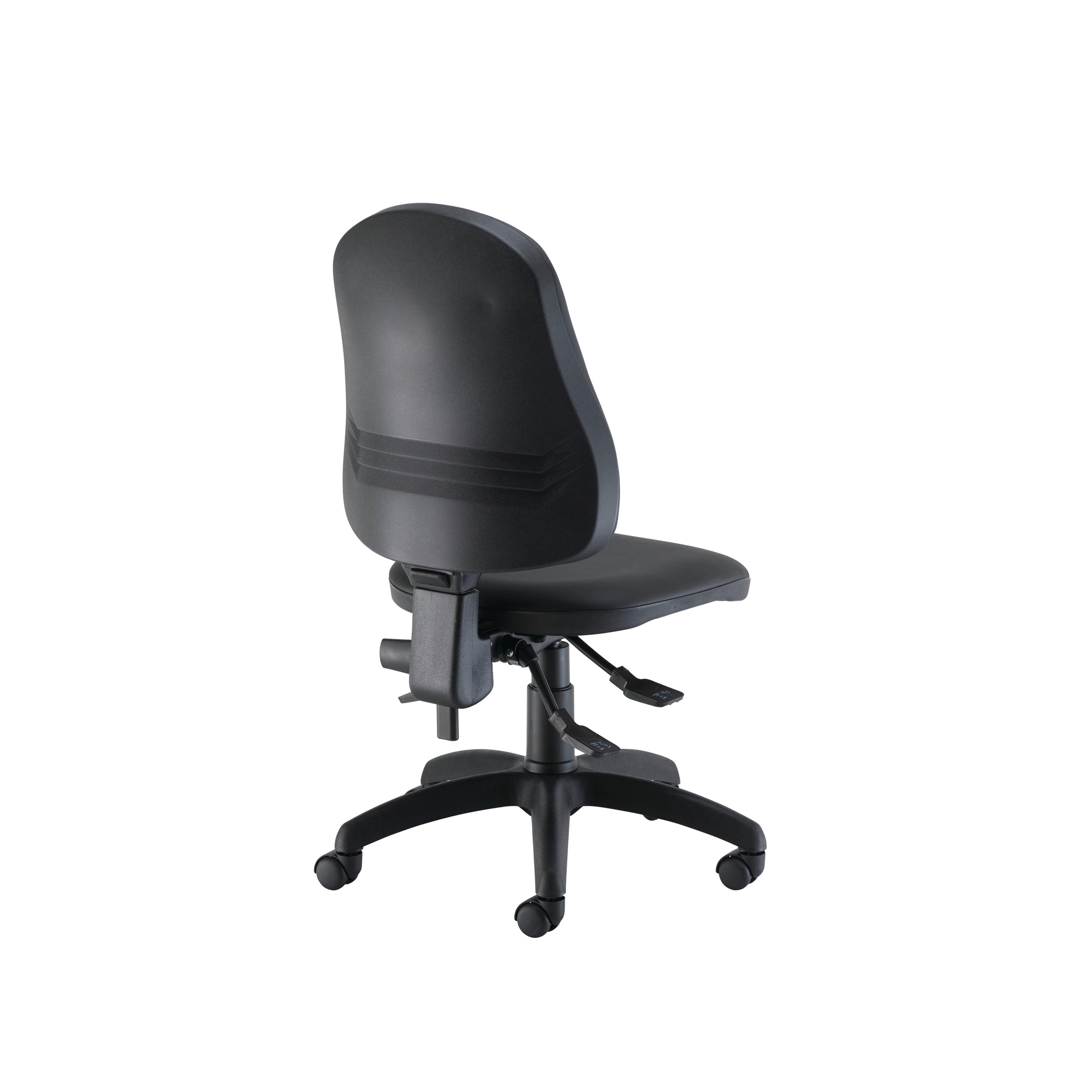 Jemini Teme Deluxe High Back Operator Chair 640x640x985-1175mm Leather Look Black Kf90540
