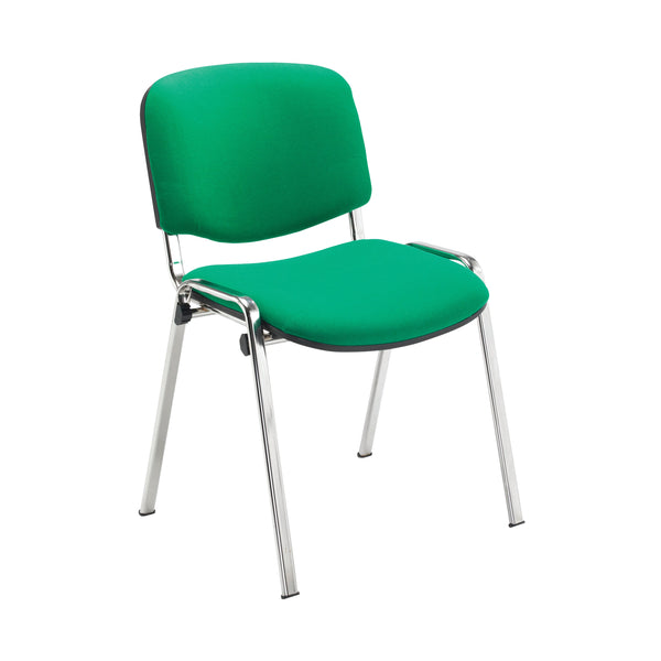 Jemini Ultra Multipurpose Stacking Chair 532x585x805mm Chrome/green Kf90559
