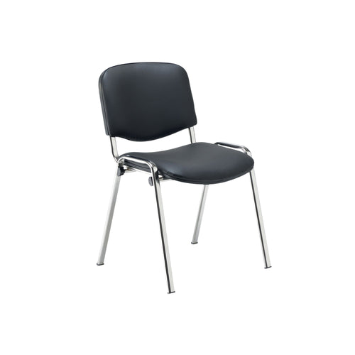Jemini Multipurpose Stacking Chair 532x585x805mm Chrome/black Polyurethane Kf90563