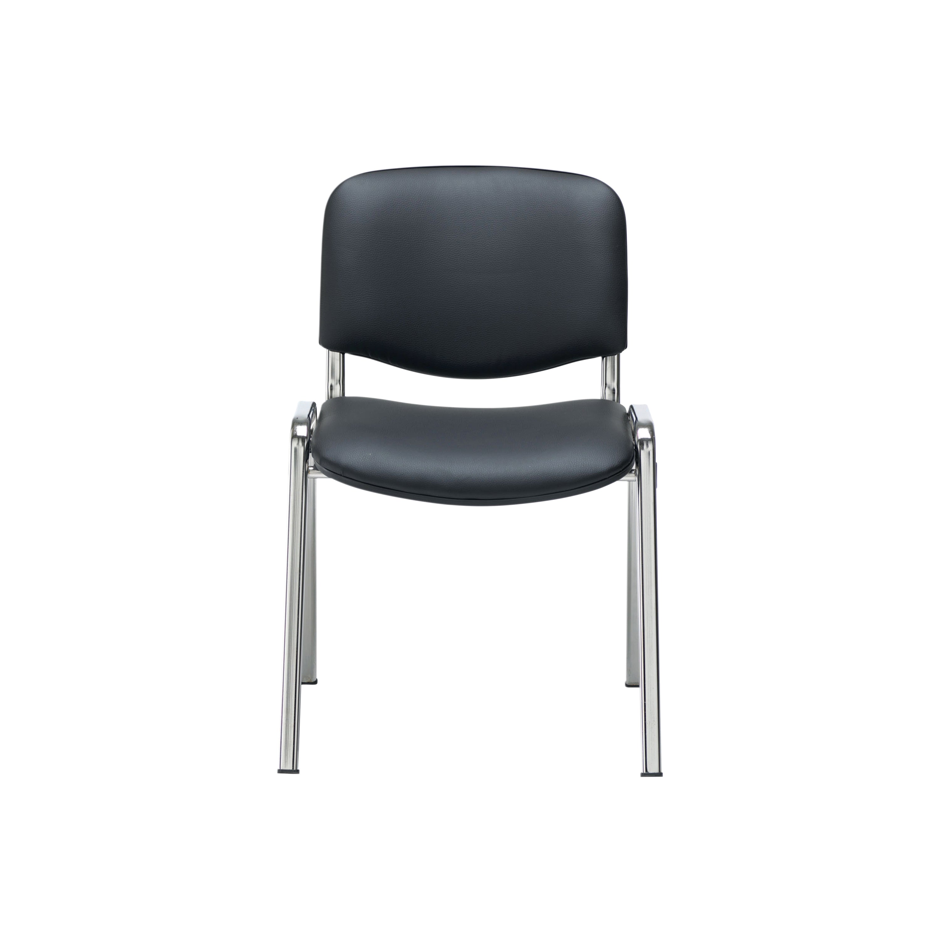 Jemini Multipurpose Stacking Chair 532x585x805mm Chrome/black Polyurethane Kf90563