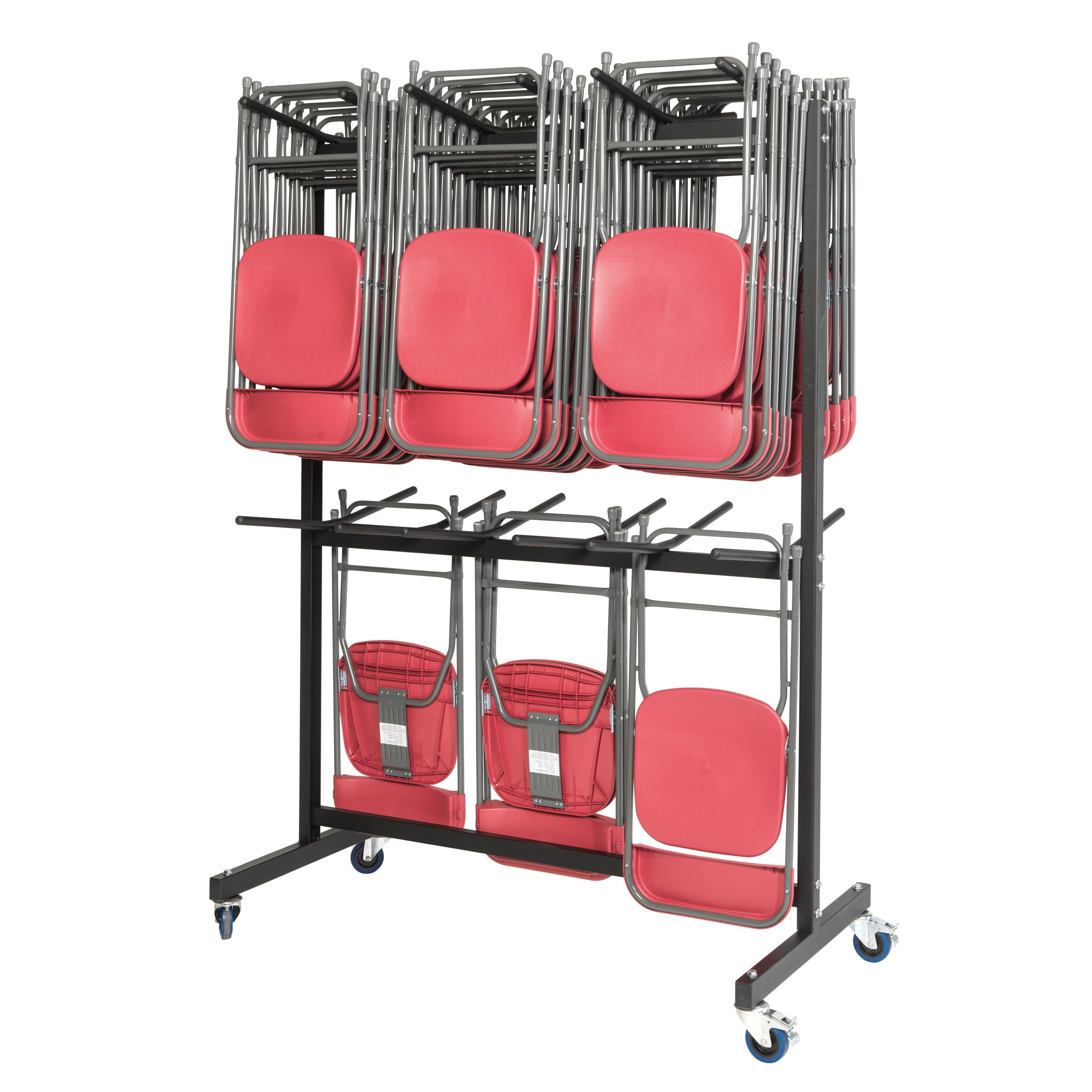 Titan Folding Chair Trolley 790x1750x2250mm Black Kf90570