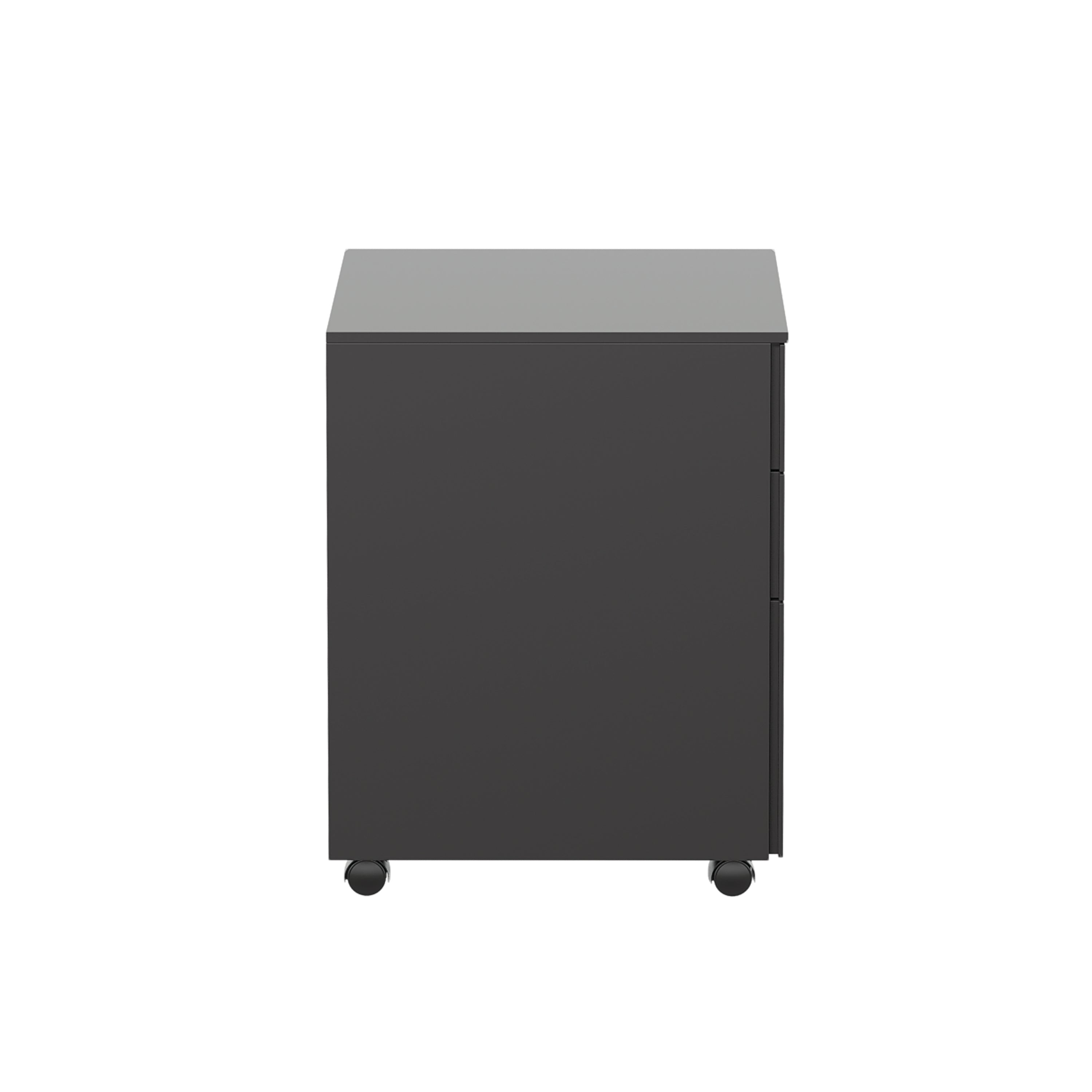 Jemini Contract 3 Drawer Mobile Desk Pedestal 380x470x615 Black Kf90689
