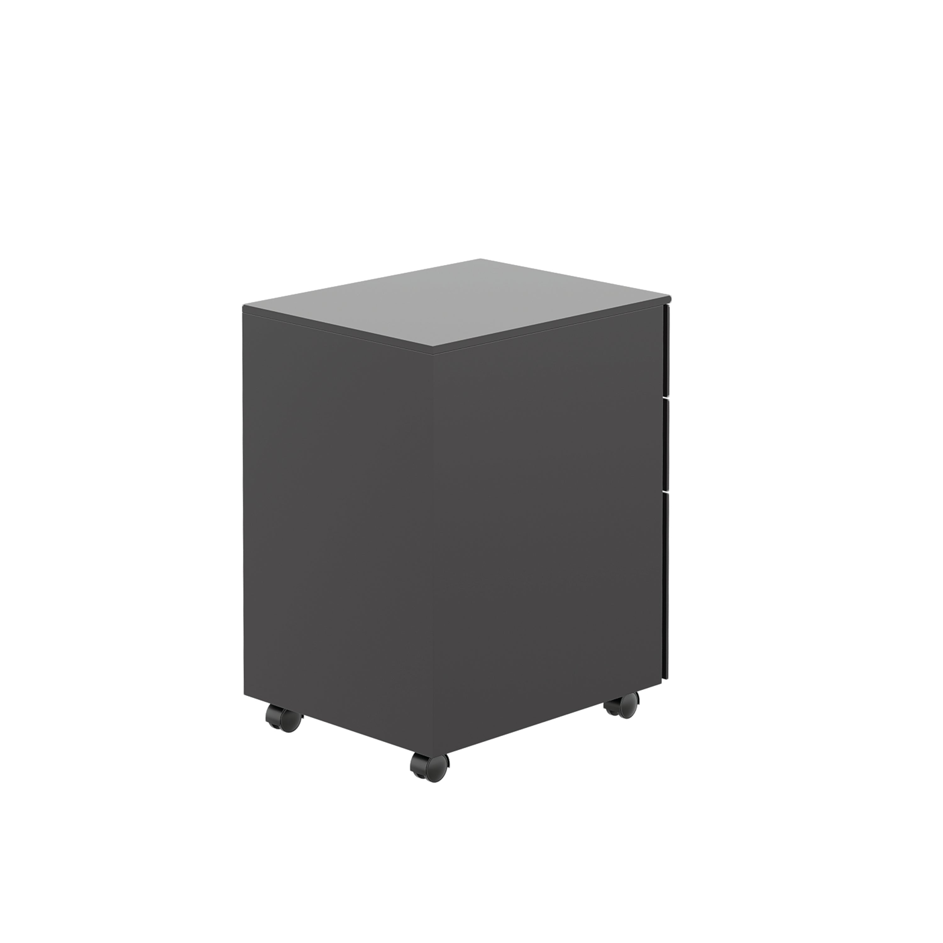 Jemini Contract 3 Drawer Mobile Desk Pedestal 380x470x615 Black Kf90689