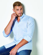 Kustom Kit KK182 Slim Fit Stretch Oxford Long Sleeve Shirt - thumbnail 2