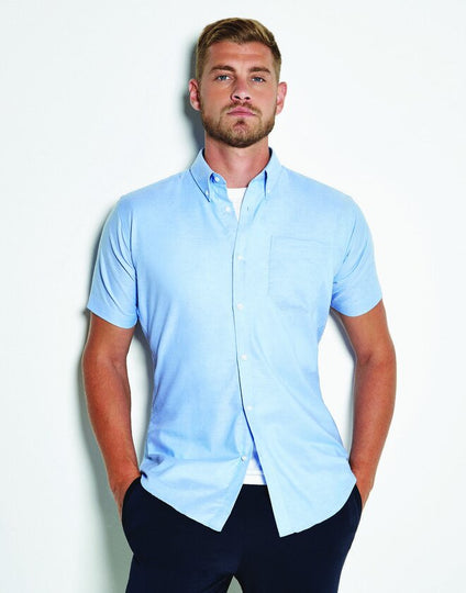 Kustom Kit KK183 Slim Fit Workwear Oxford Short Sleeve Shirt