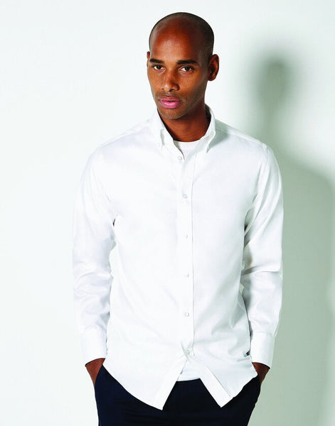 Kustom Kit KK188 Tailored Premium Long Sleeve Oxford Shirt