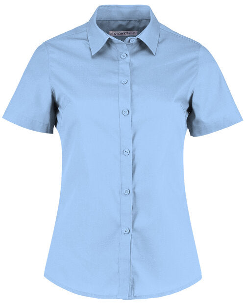 Kustom Kit KK241 Ladies Tailored Fit Poplin Short Sleeve Shirt